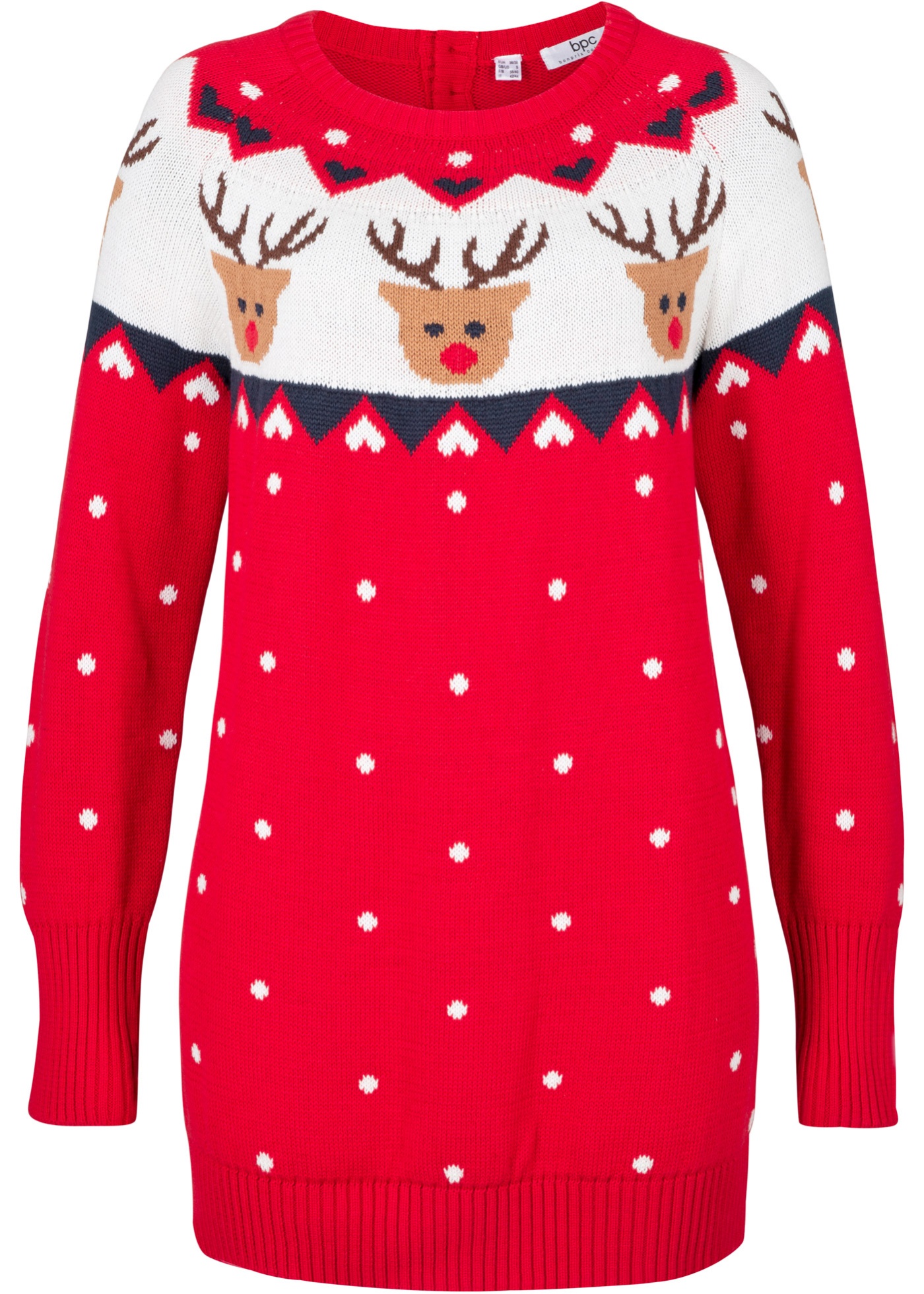 Maglione natalizio con renne (Rosso) - bpc bonprix collection