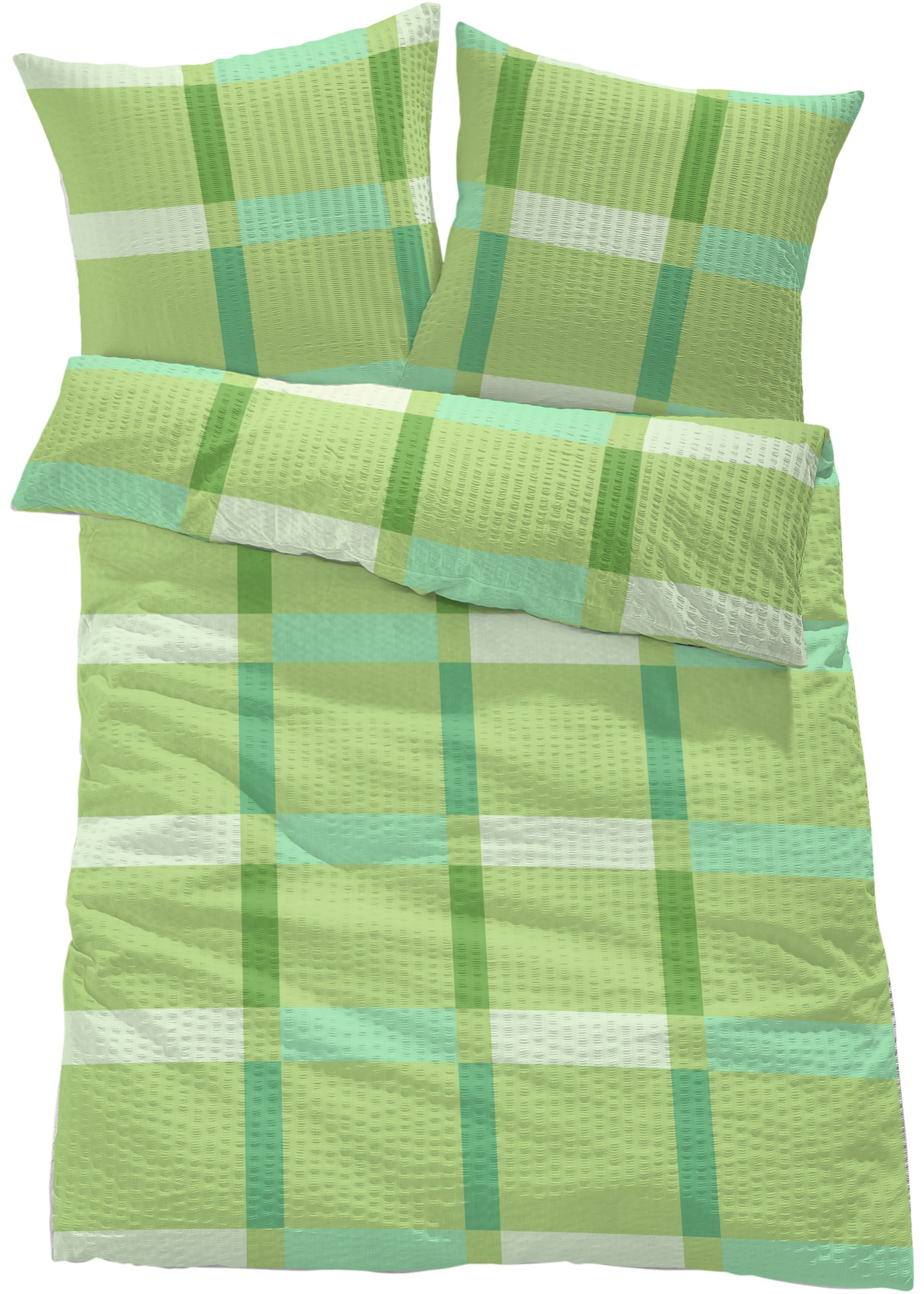 Biancheria da letto a quadri (Verde) - bpc living bonprix collection