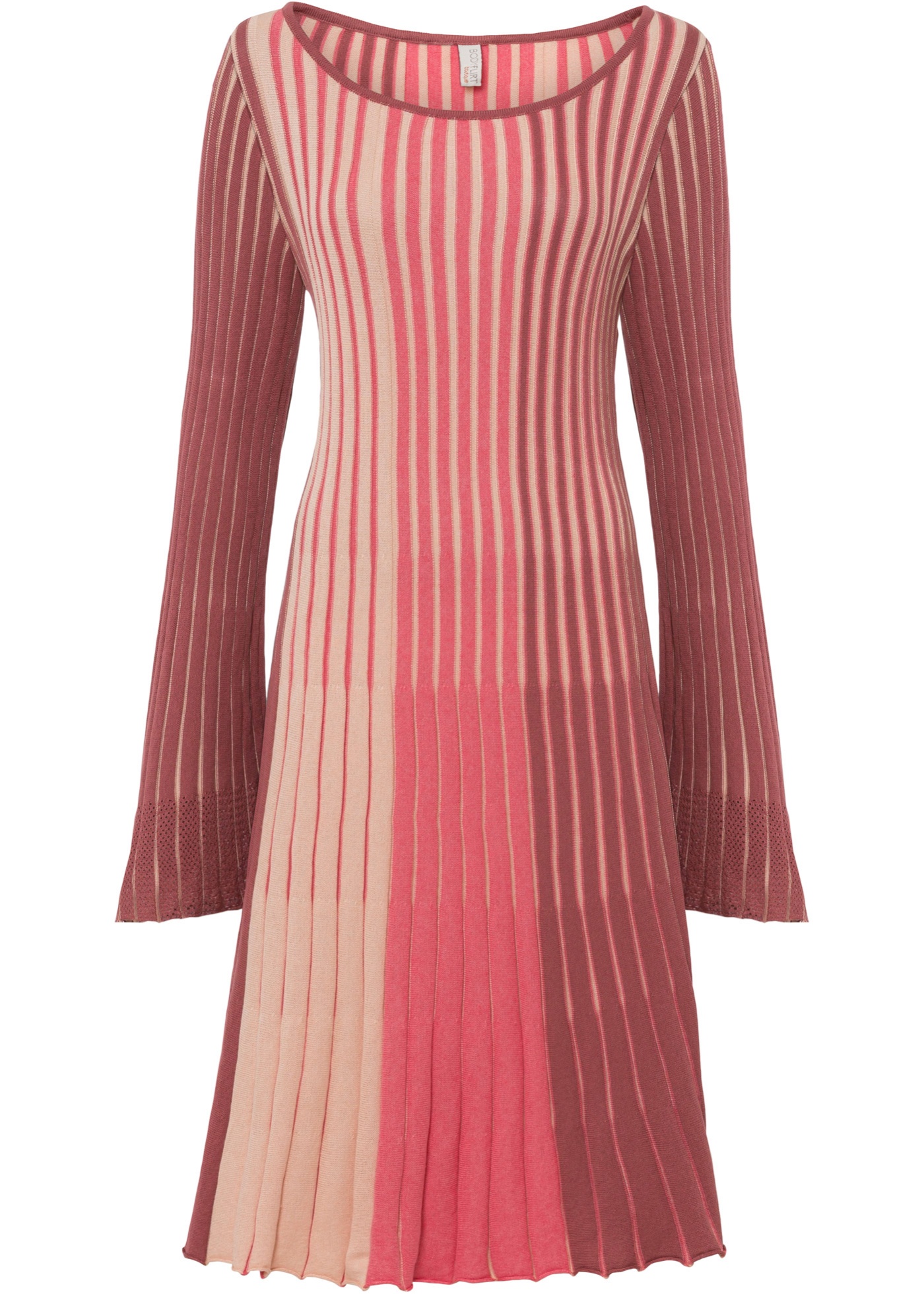 Abito in maglia con effetto plissettato (rosa) - BODYFLIRT boutique