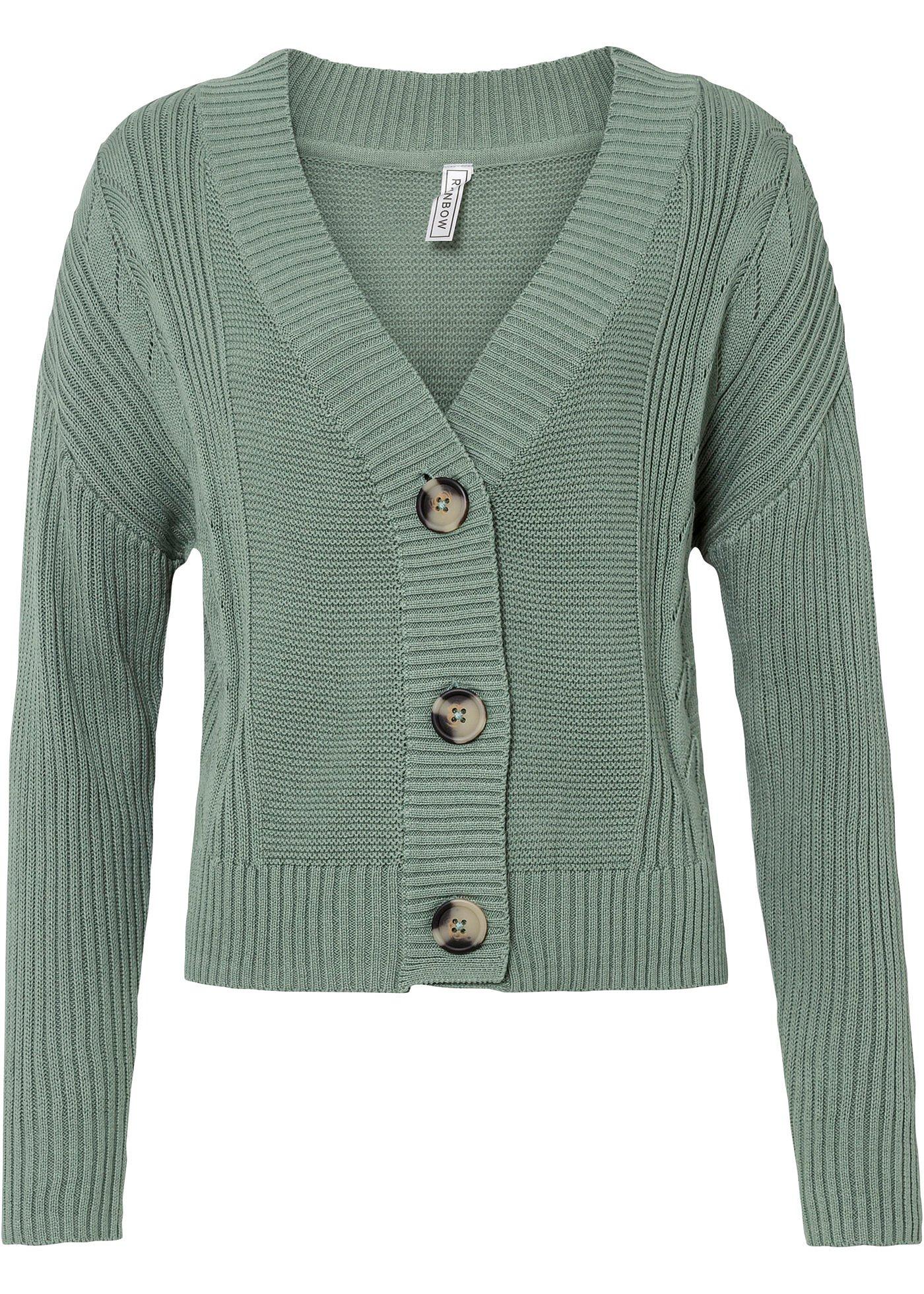 Cardigan cropped (Verde) - RAINBOW
