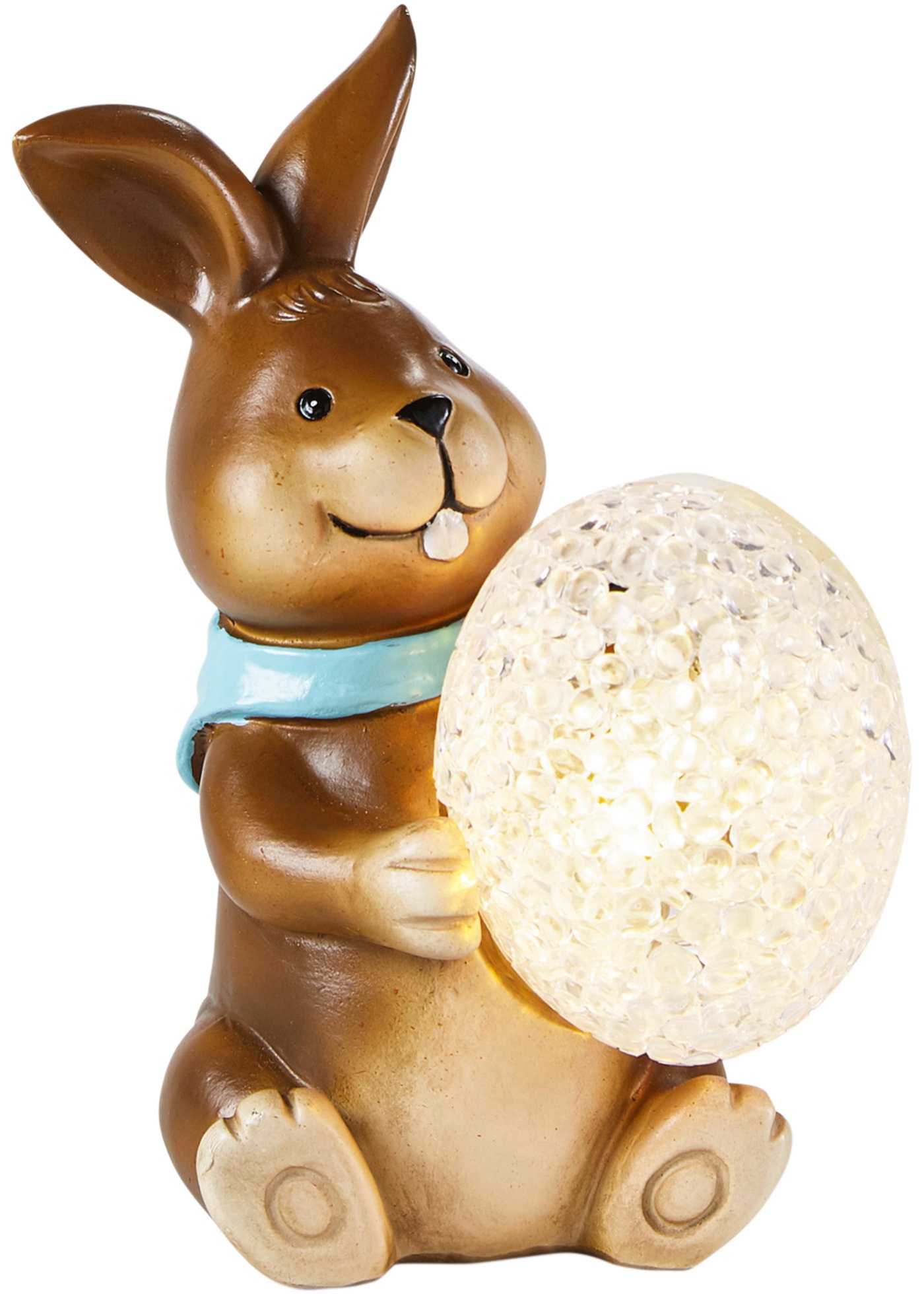 Statuetta decorativa LED coniglio con uovo (Marrone) - bpc living bonprix collection