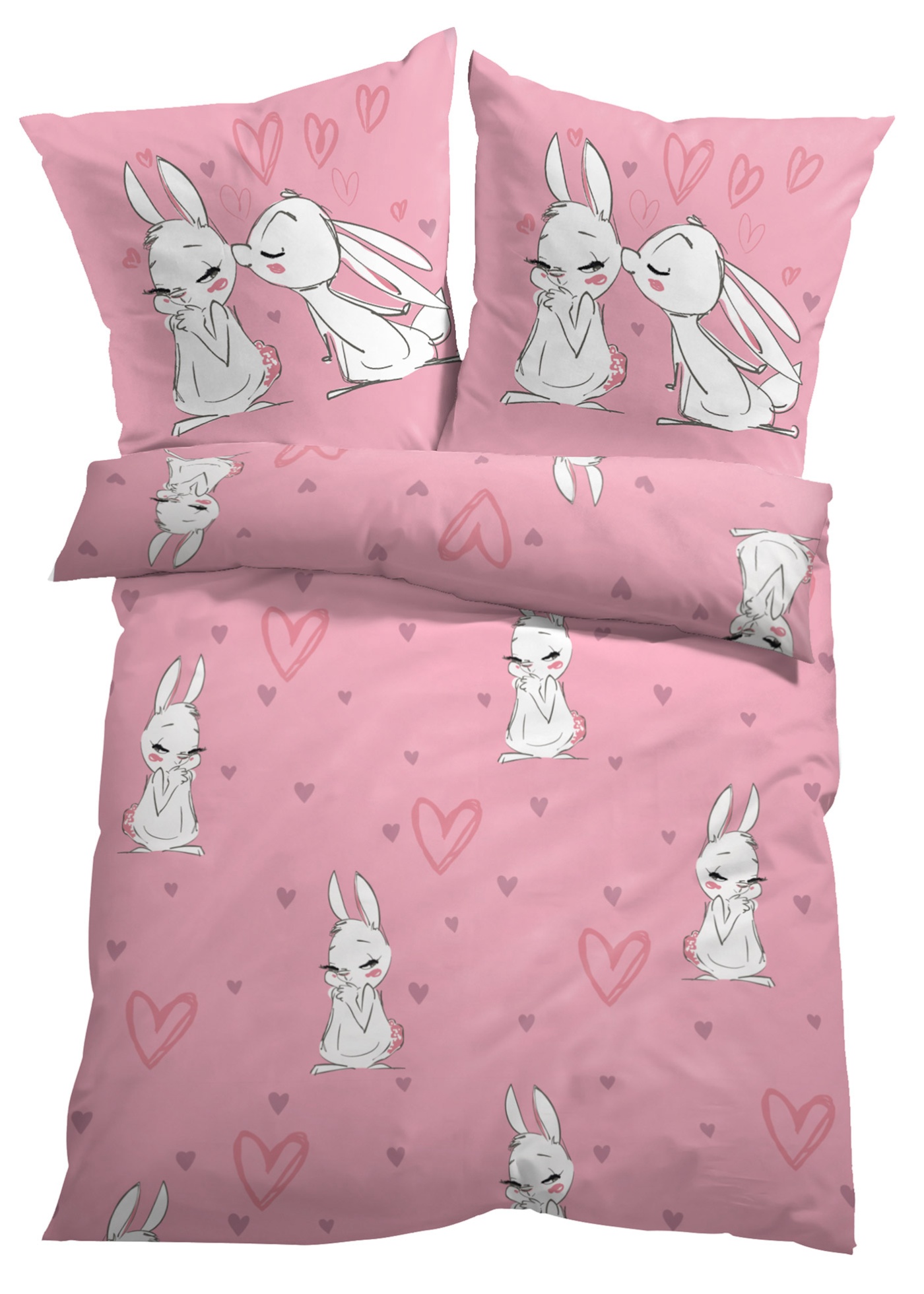 Biancheria da letto con conigli (rosa) - bpc living bonprix collection
