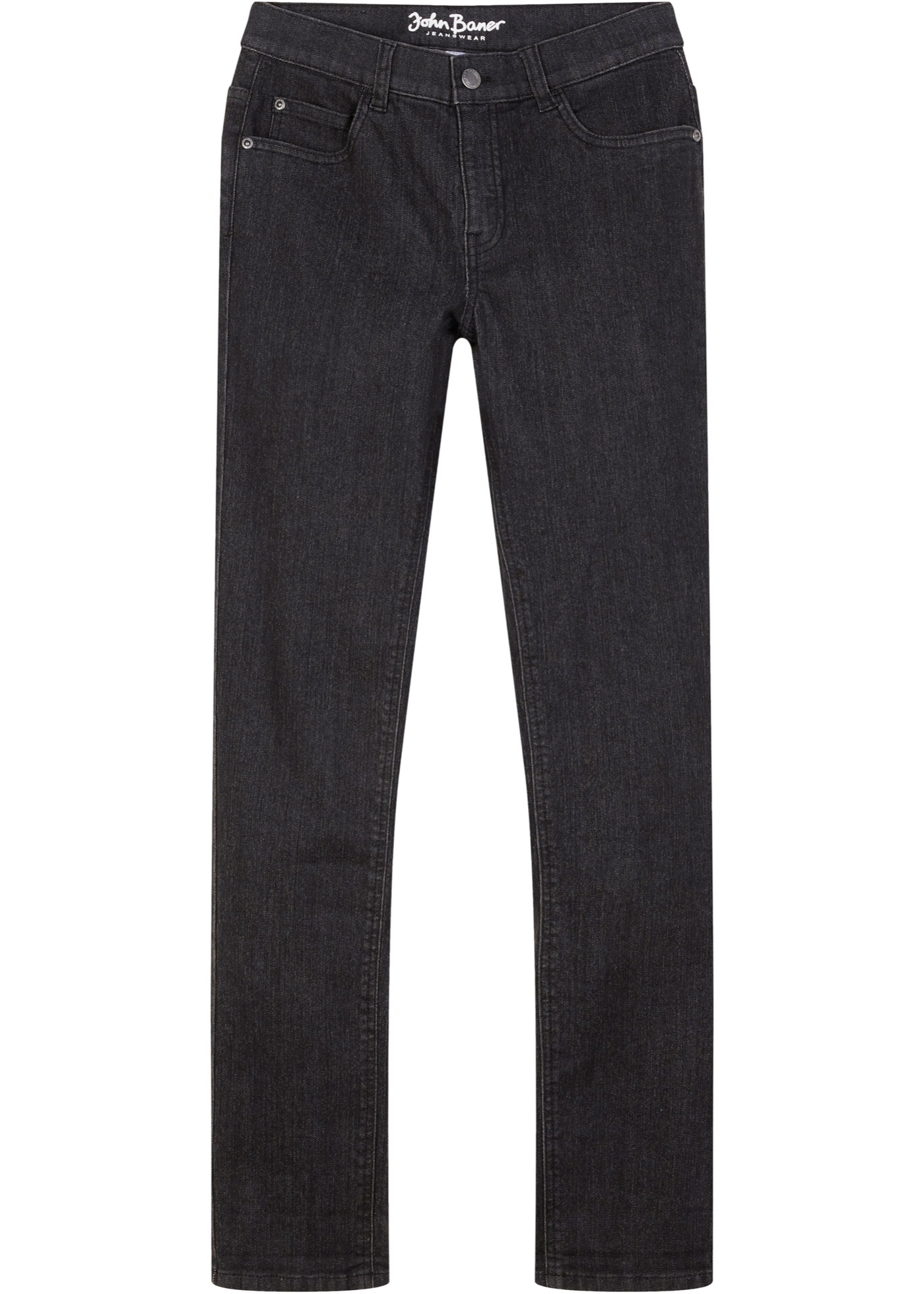 Jeans in felpa cinquetasche, slim fit (Nero) - John Baner JEANSWEAR