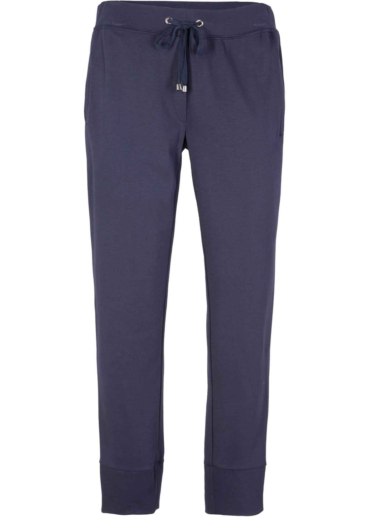 Pantaloni elasticizzati in punto di Roma con cinta comoda (Blu) - bpc bonprix collection