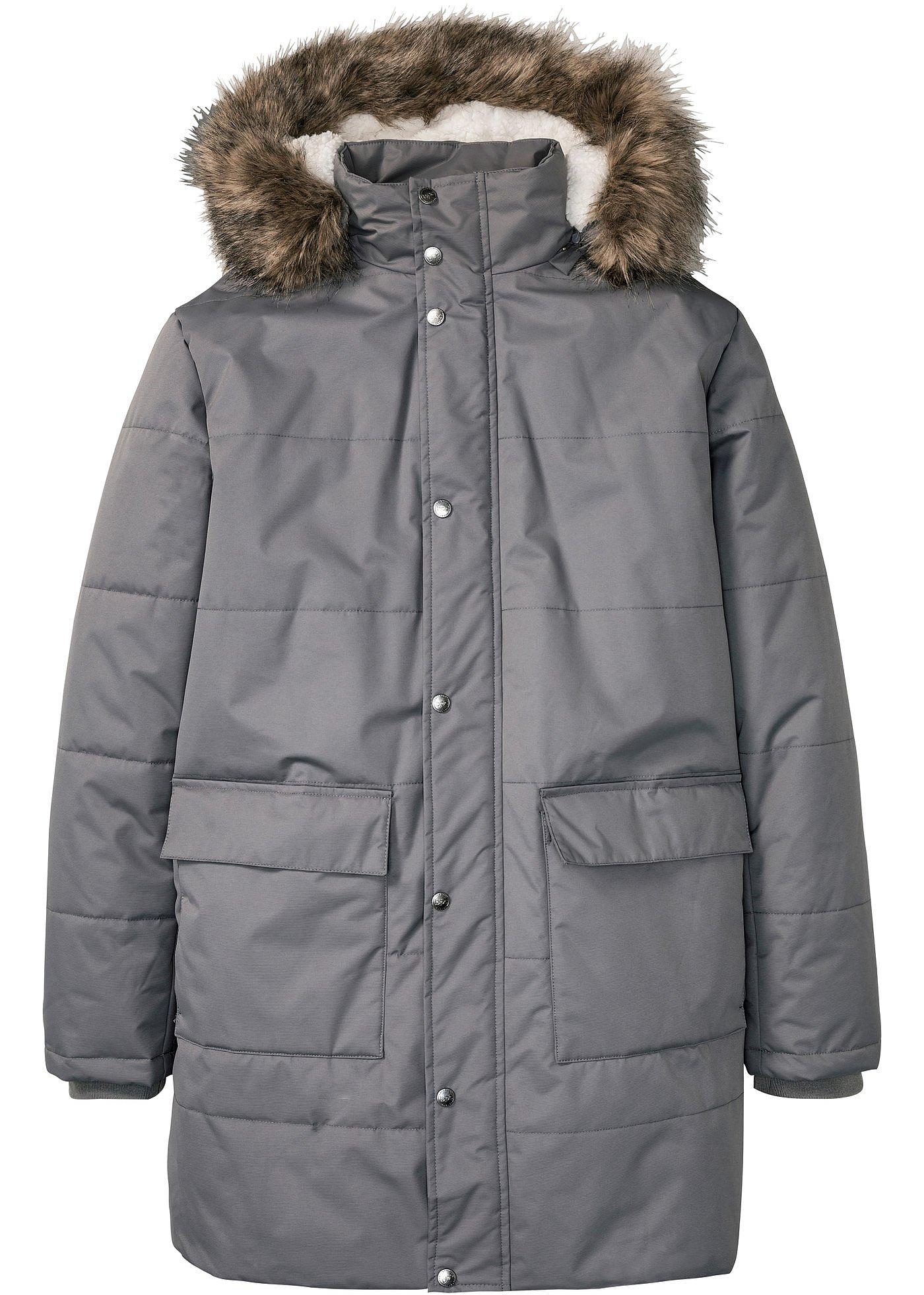 Giacca lunga trapuntata con poliestere riciclato (Grigio) - bpc bonprix collection