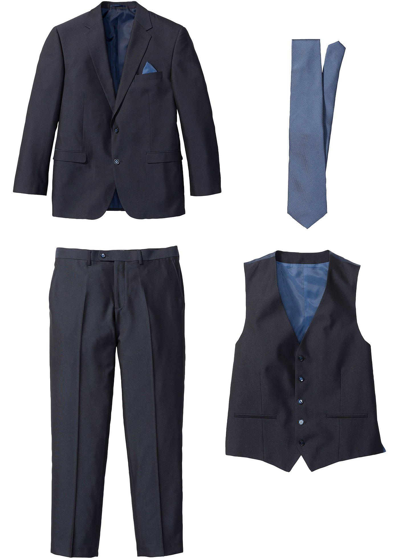 Completo a giacca con gilet e cravatta, regular fit (4 pezzi)