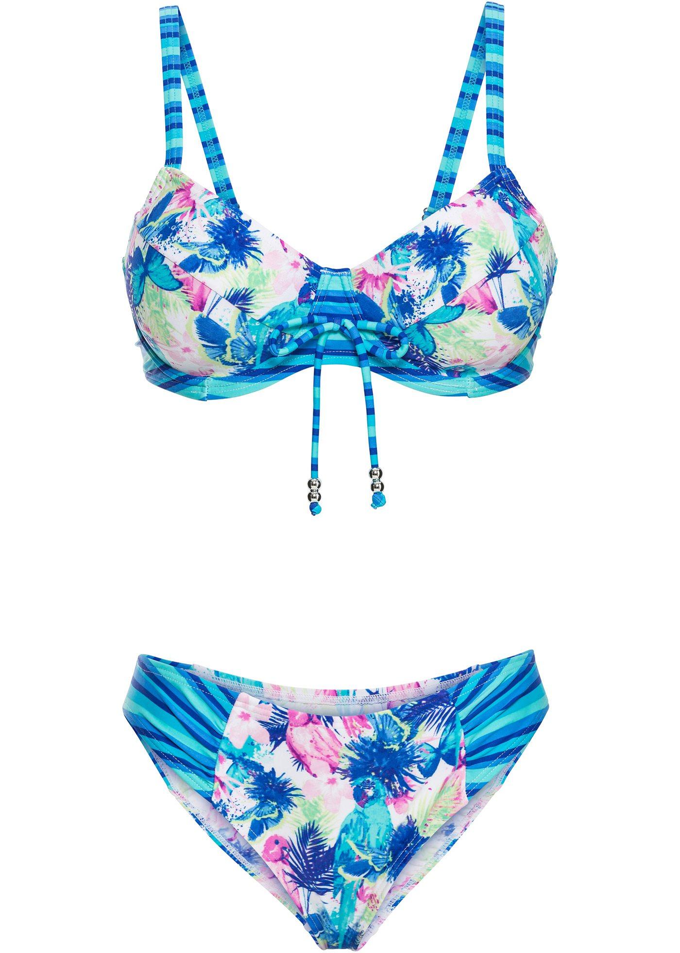 Bikini minimizer con ferretto Viola / turchese Donna bonprix.it