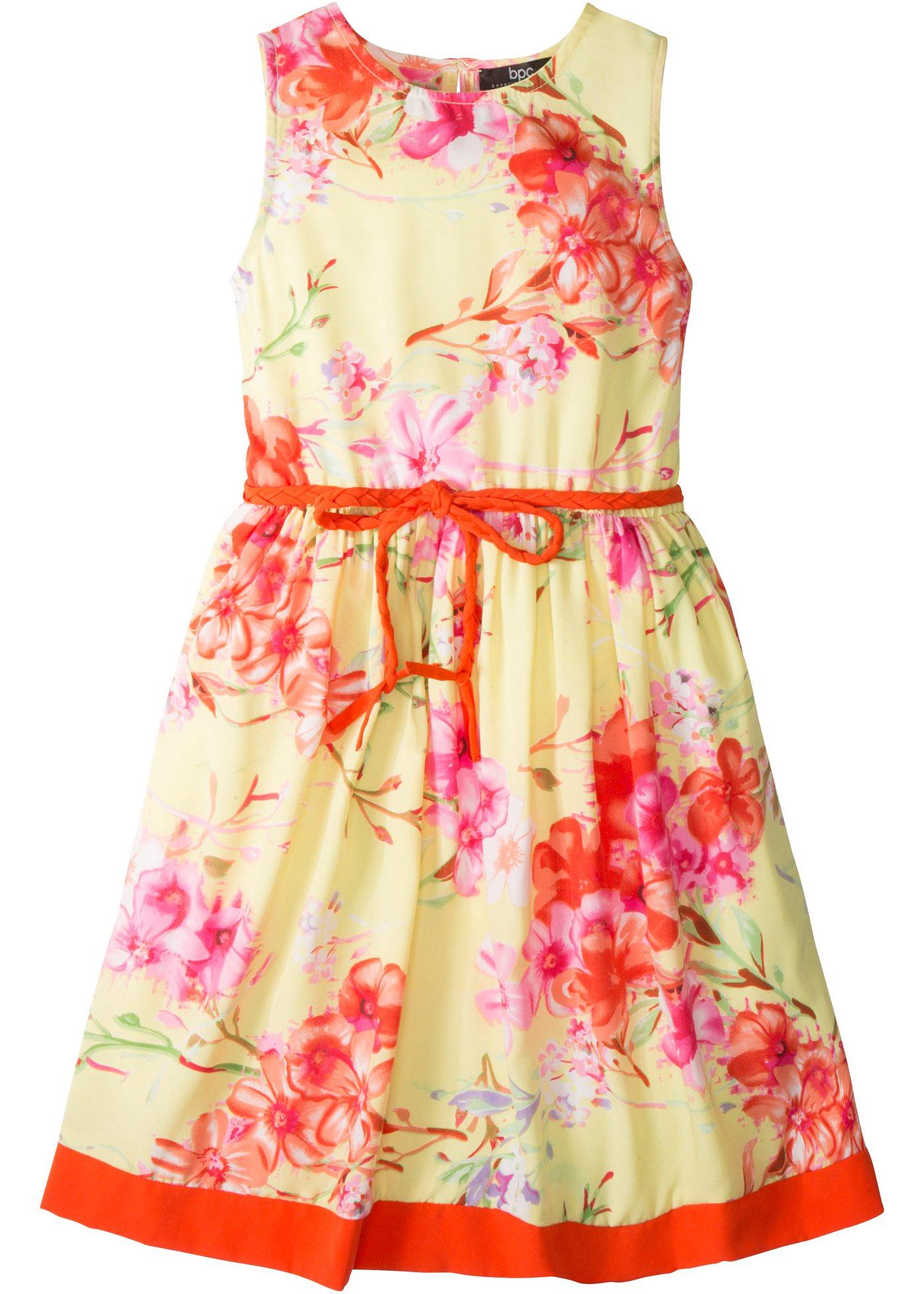 Abito a fiori con cintura (set 2 pezzi) (Giallo) - bpc bonprix collection