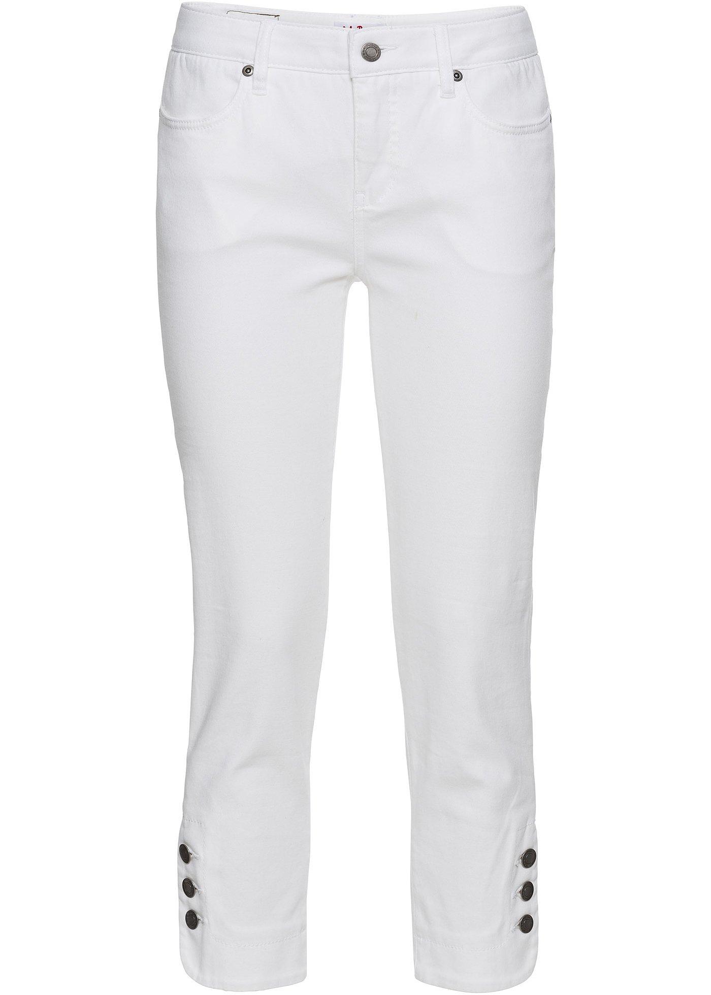 Jeans cropped slim fit, vita media