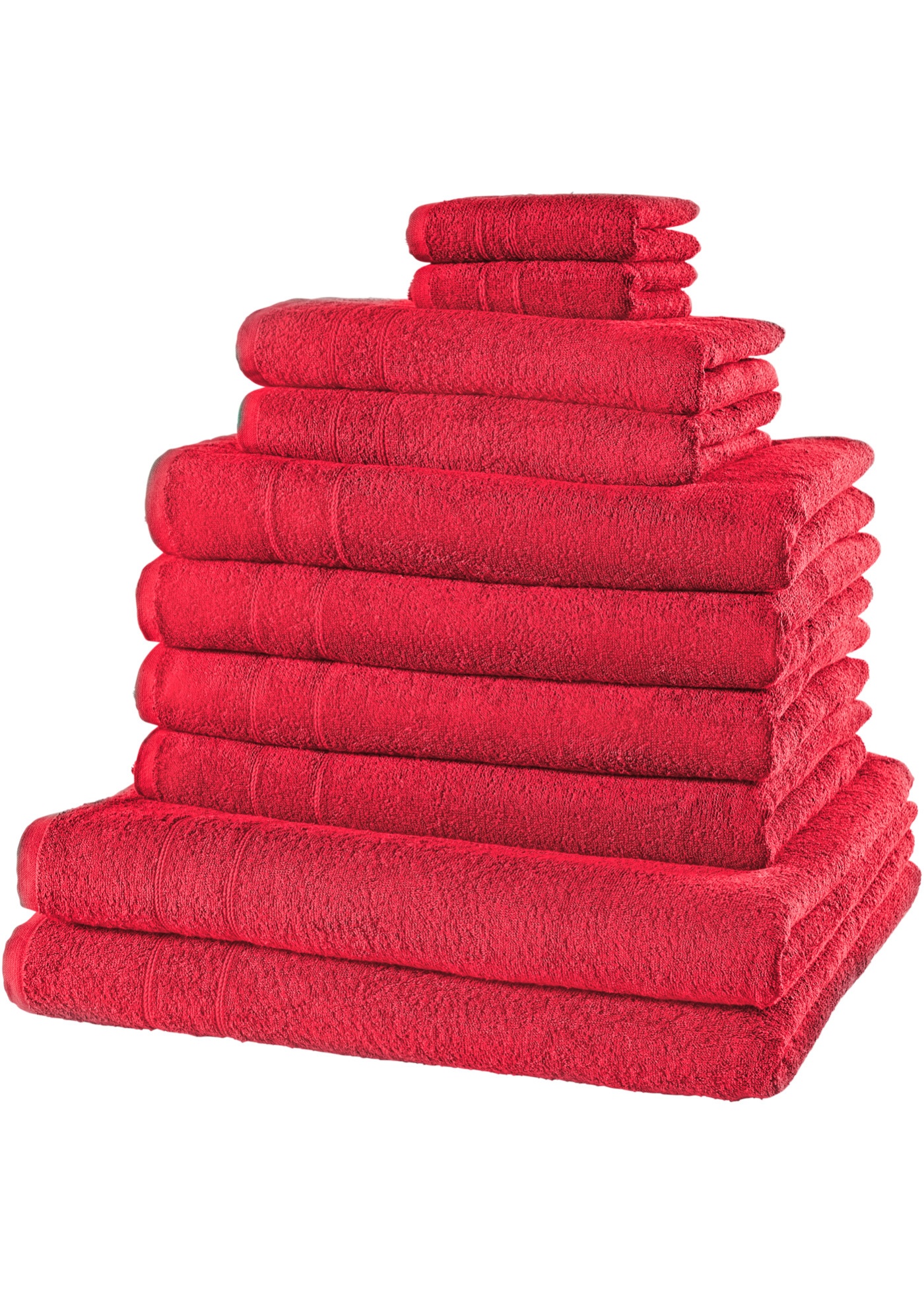 Set asciugamani  (set 10 pezzi) (Rosso) - bpc living bonprix collection