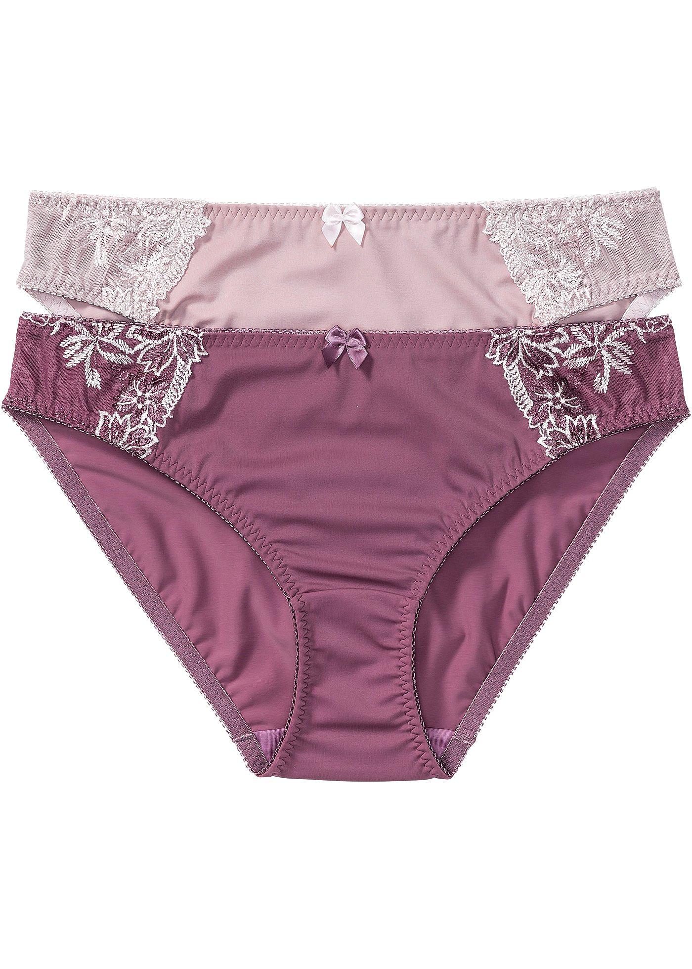 Slip con pizzo delicato (pacco da 2)