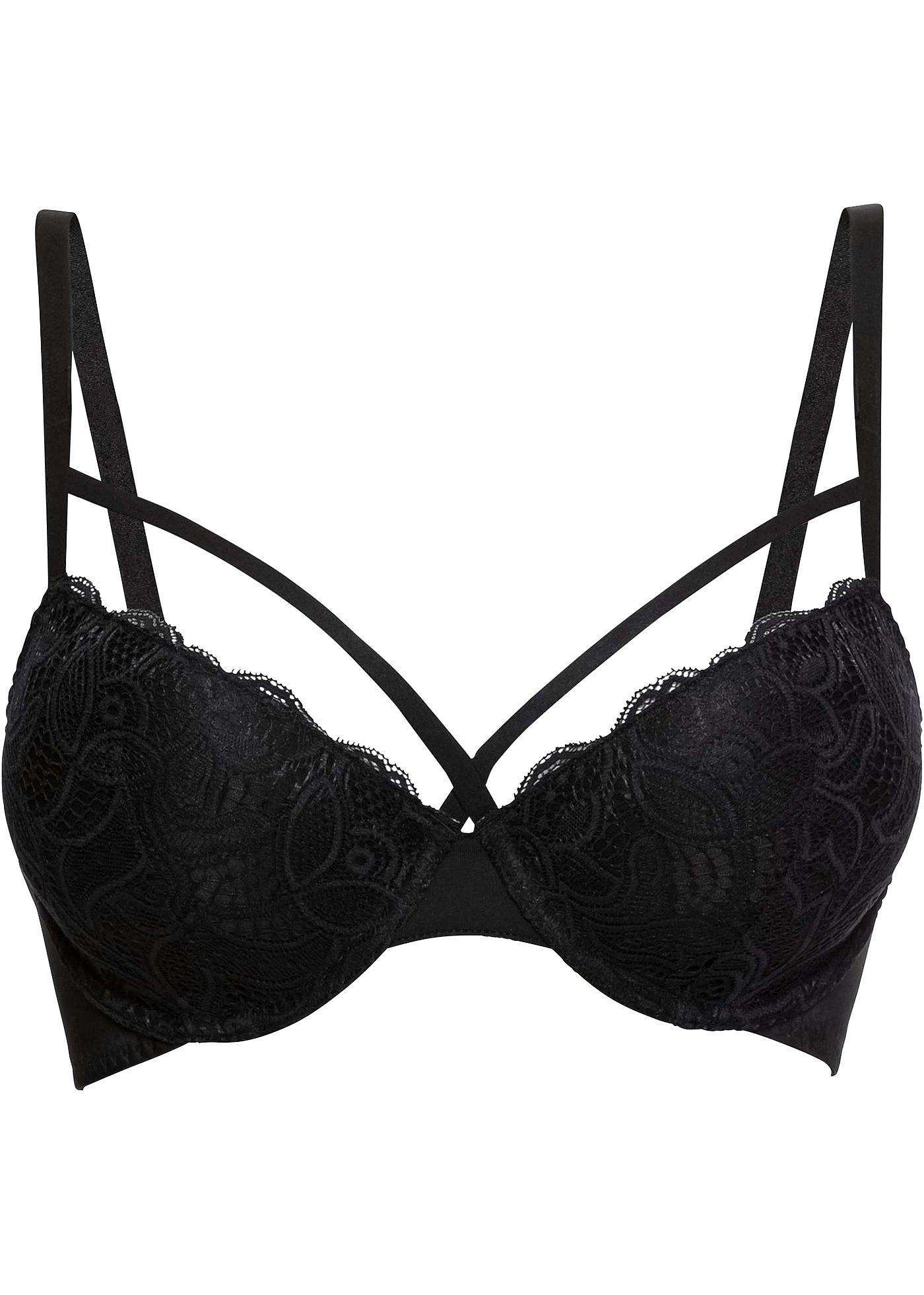 Reggiseno Con Coppe Preformate Cool Con Pizzo E Fettucce - Nero, Coppa B