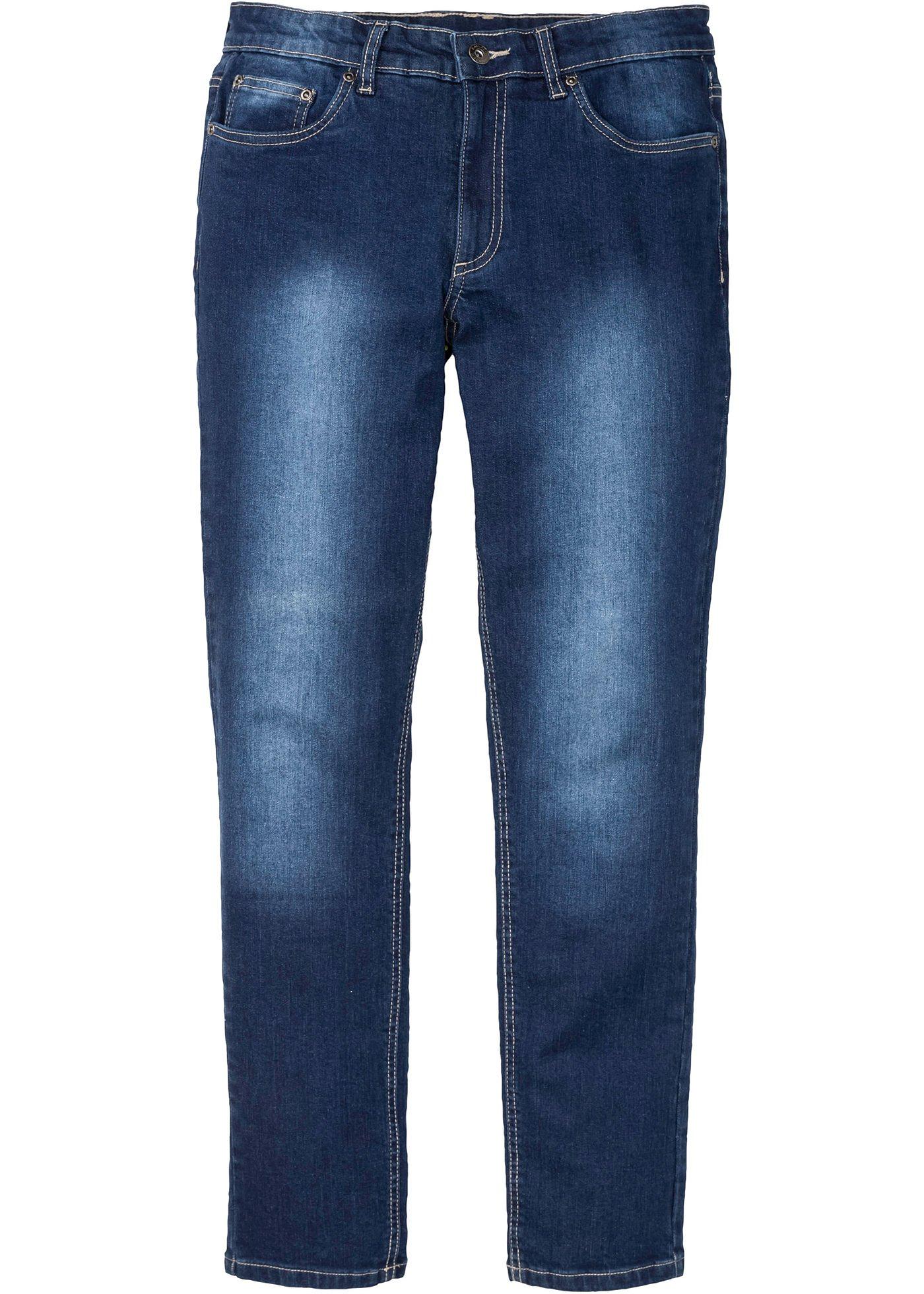 Jeans stretti con bel lavaggio Blu denim, lunghezza inch 32