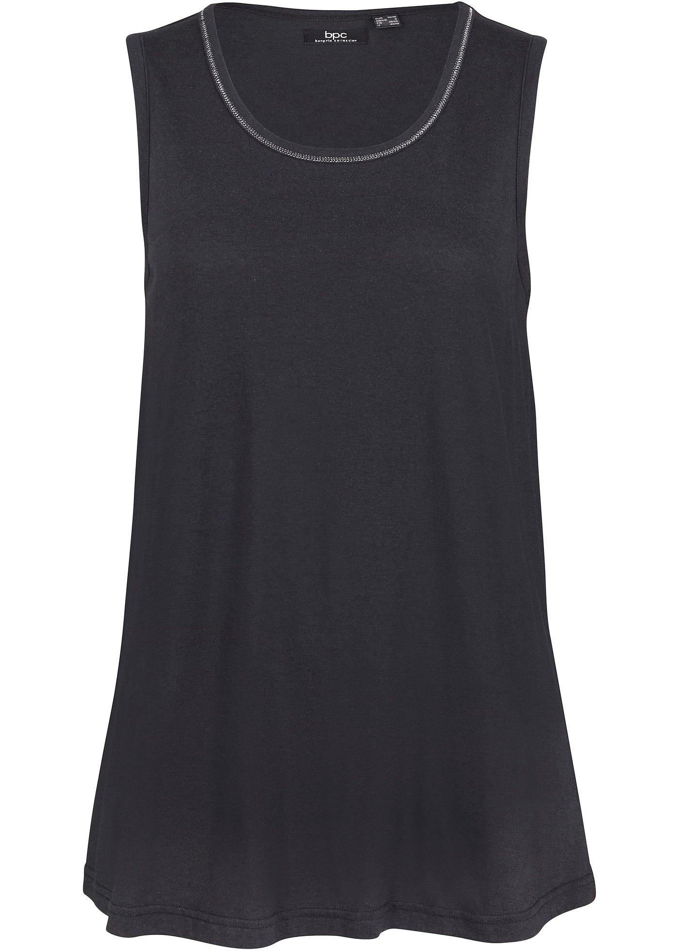 Top lungo con scollo rotondo