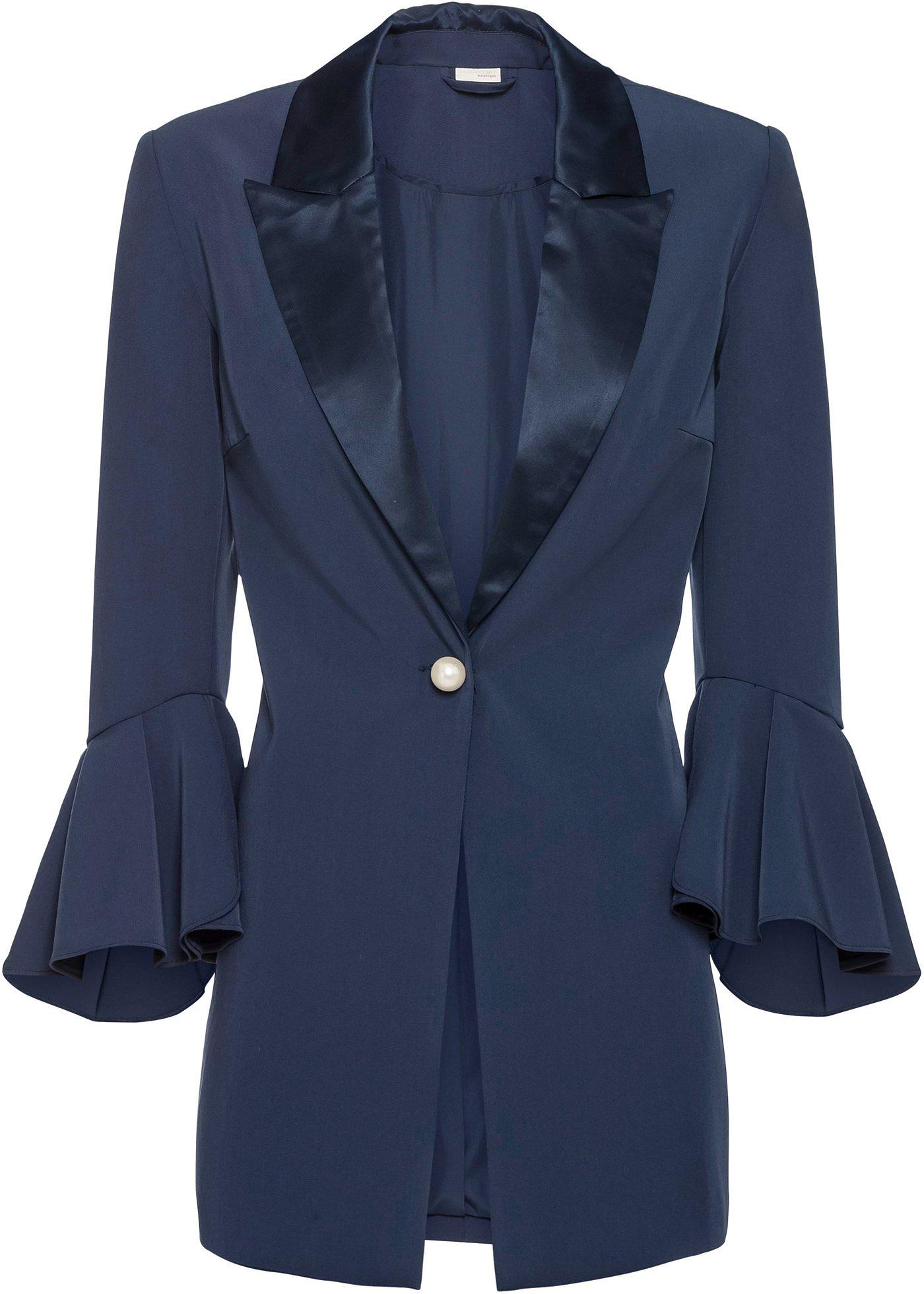 Blazer con bottone gioiello (Blu) - BODYFLIRT boutique