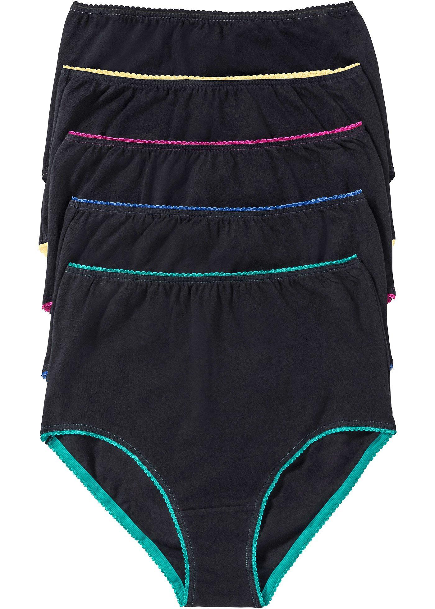 Slip a vita alta con morbido cotone (pacco da 5)