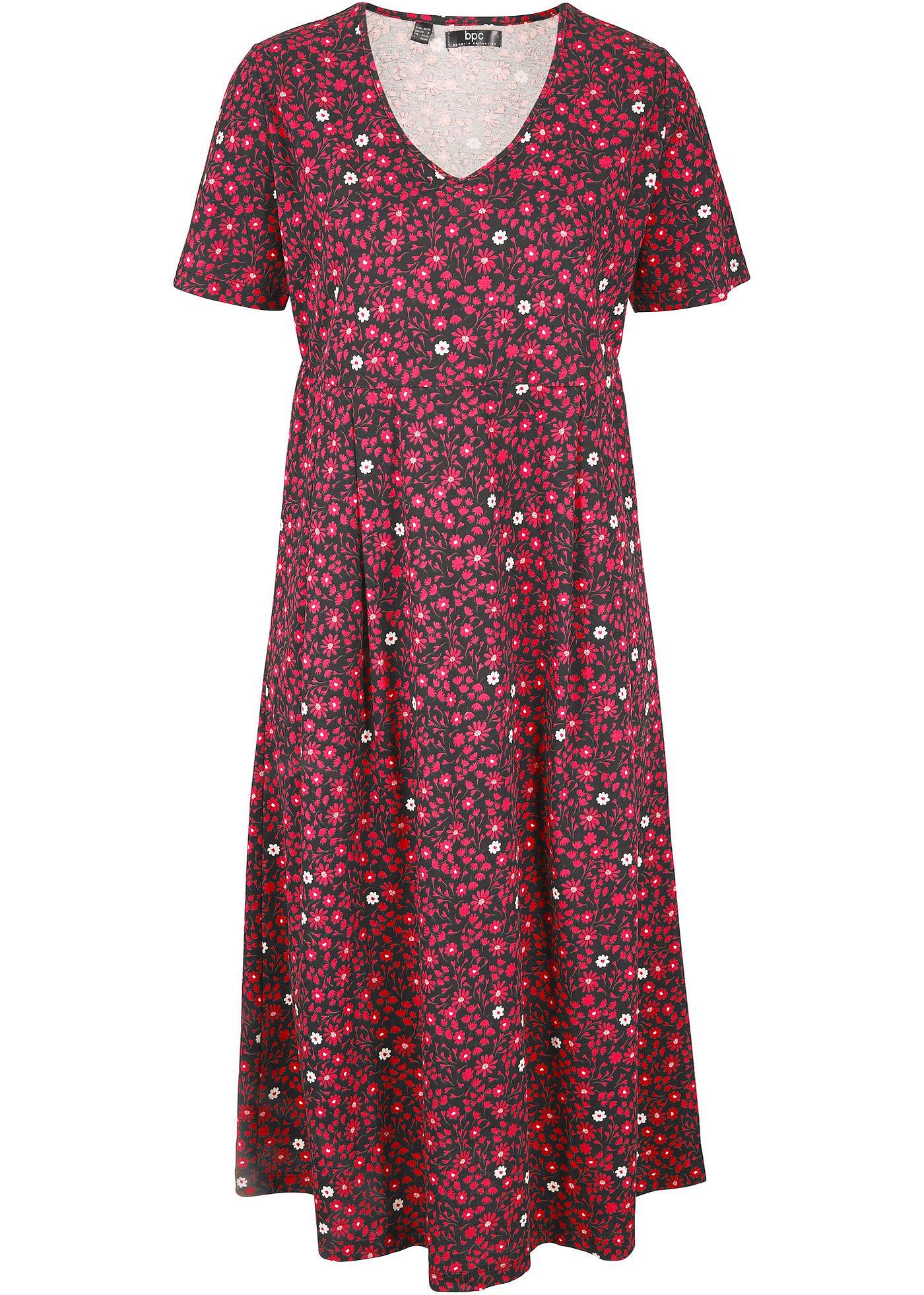 Abito midi in jersey di cotone