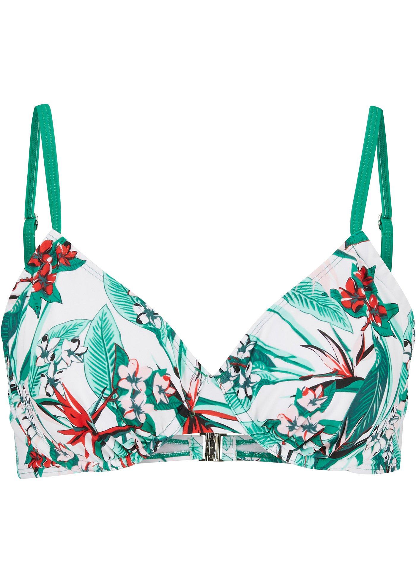 Bellissimo Reggiseno Per Bikini In Bellissima Fantasia - Bianco / Verde ...