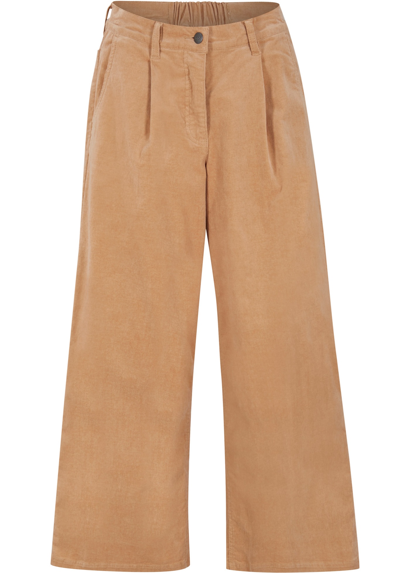 Pantaloni culotte di velluto elasticizzato con cinta comoda (Marrone) - bpc bonprix collection