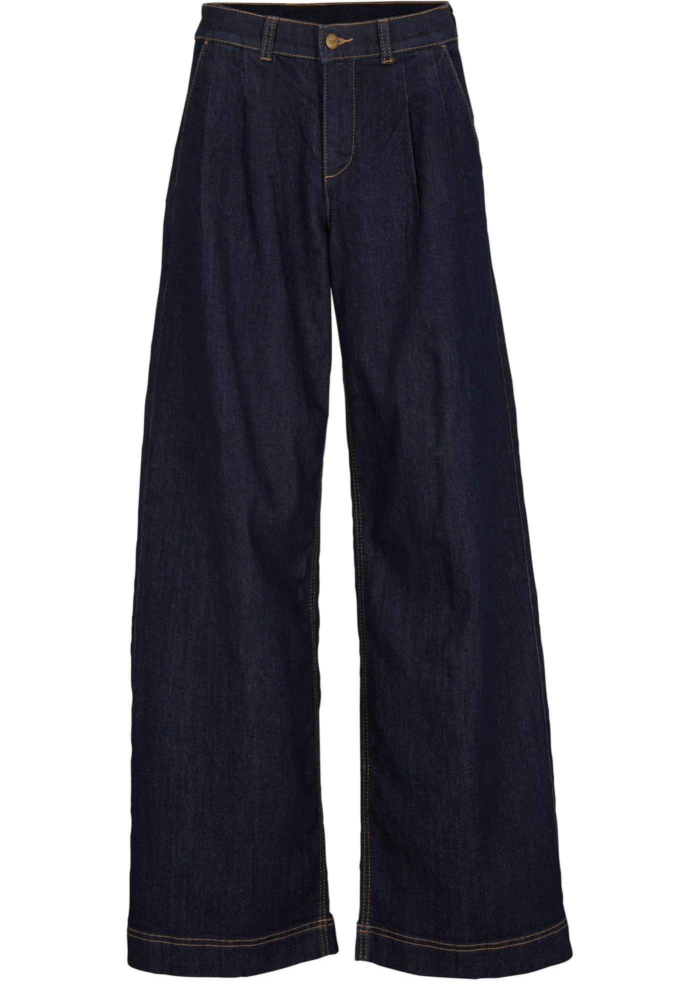 Jeans larghi con pinces e cinta comoda (Blu) - bpc bonprix collection