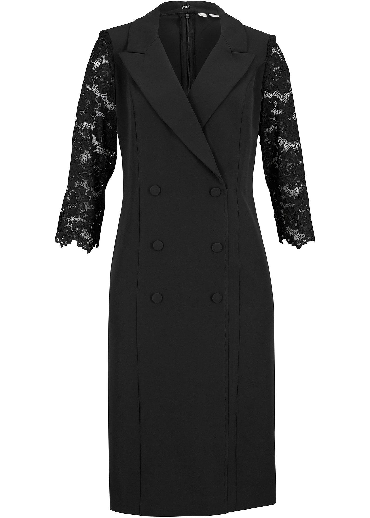 Abito stile blazer con maniche in pizzo