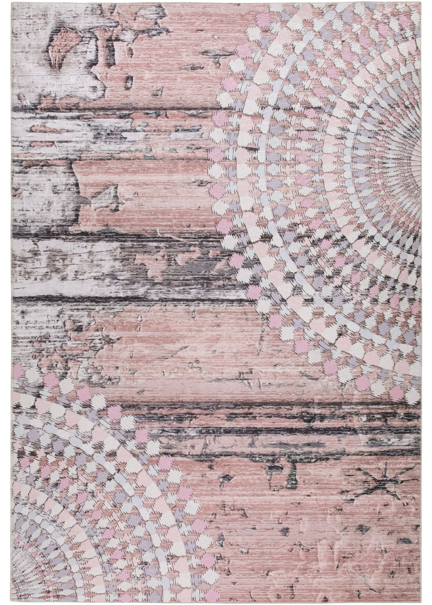 Tappeto con motivo ornamentale rotondo (Grigio) - bpc living bonprix collection