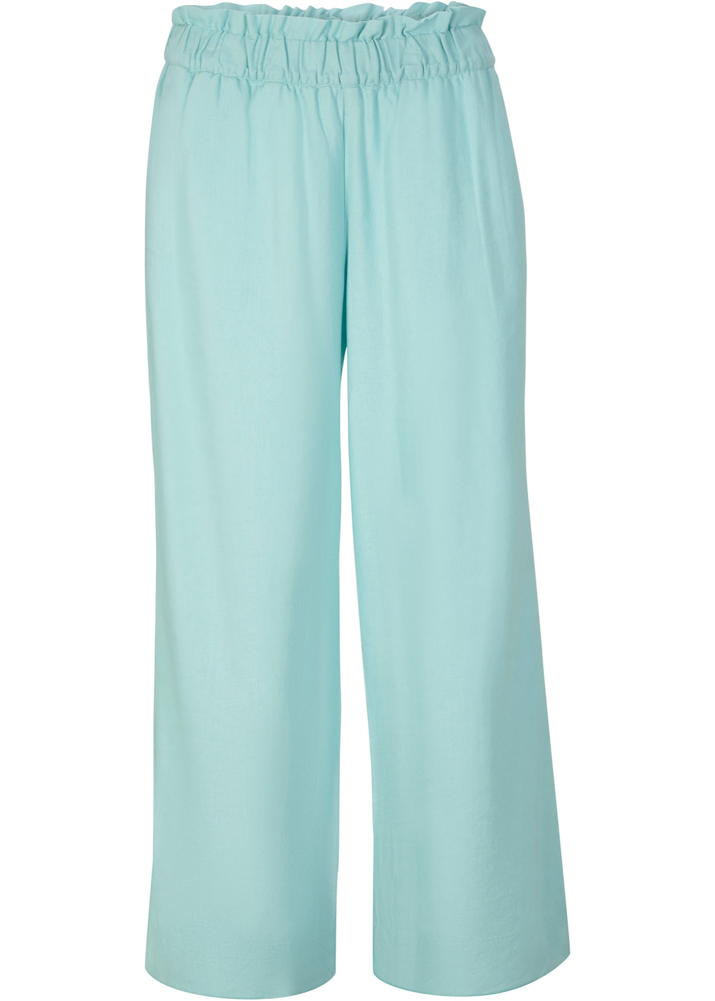 Pantaloni culotte cropped in misto lino (Blu) - bpc bonprix collection