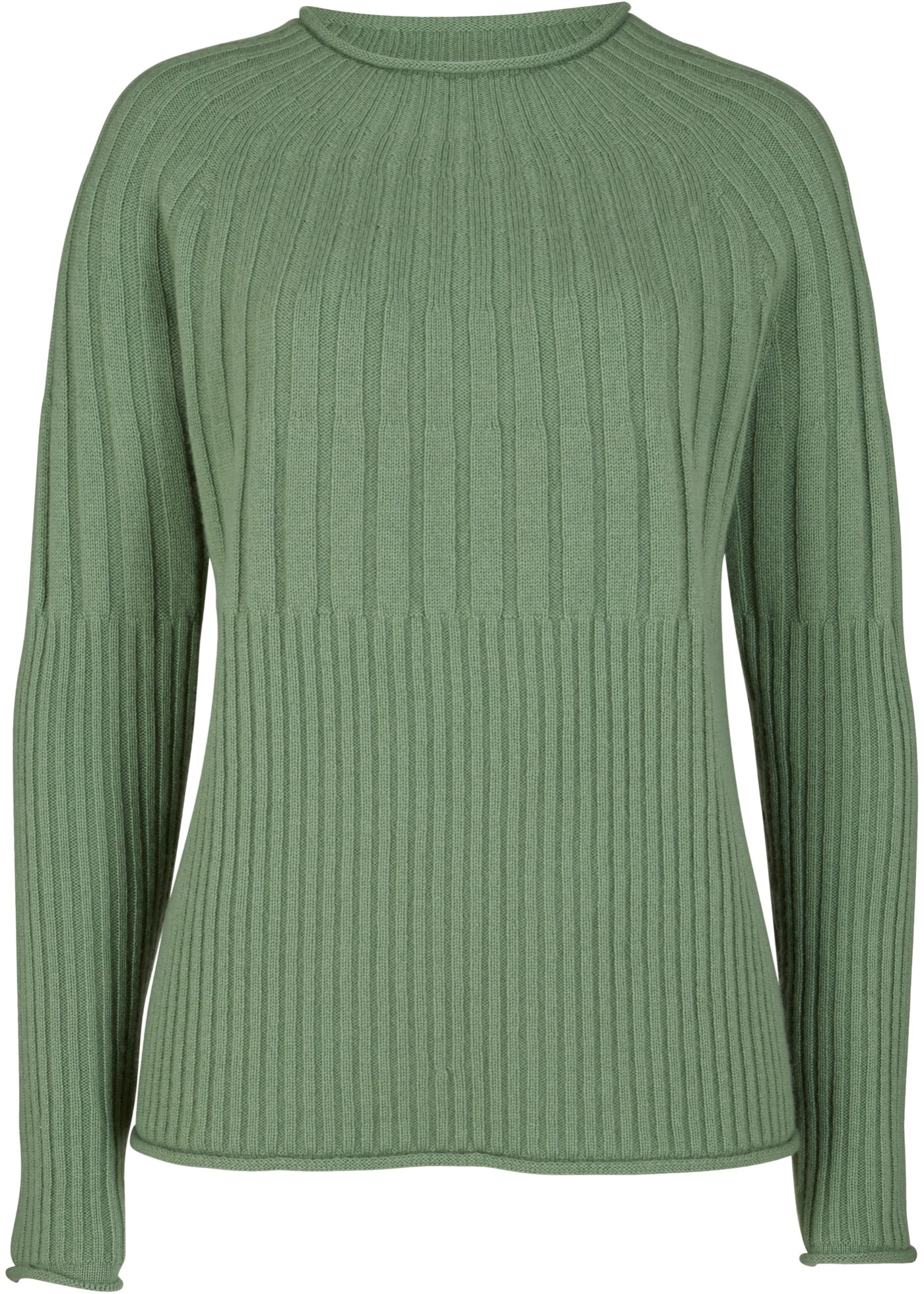 Maglione di lana a collo alto con Good Cashmere Standard® (Verde) - bpc selection premium
