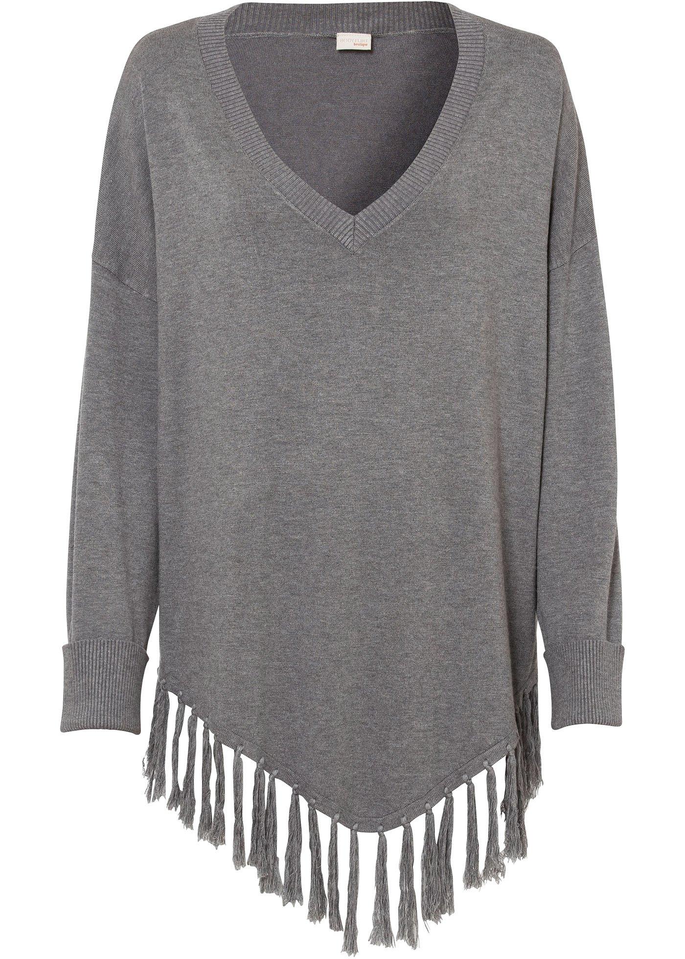 Poncho (Grigio) - BODYFLIRT boutique