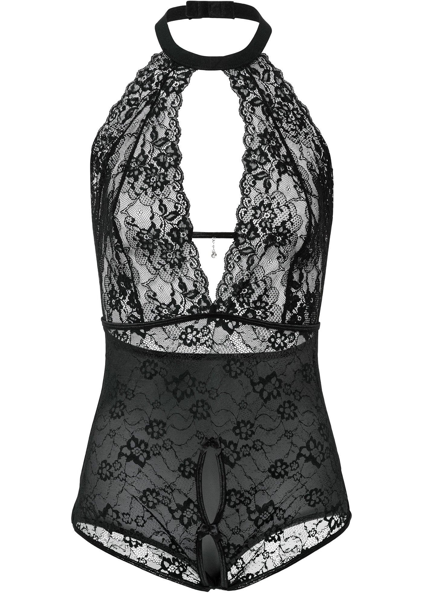 Body Moda Estivo Body Donna Elegante In Pizzo Nero - Vintage Senza Maniche Per Look Sensuale Body Elegante Vintage - 7
