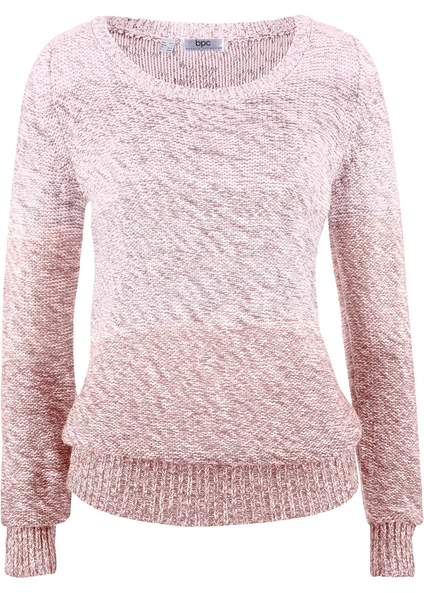 Maglione con scollo rotondo e colori sfumati (rosa) - bpc bonprix collection