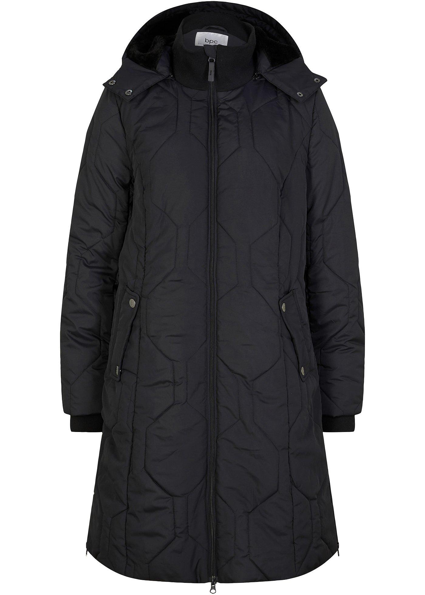 Cappotto corto con trapuntatura a diamante e zip laterali