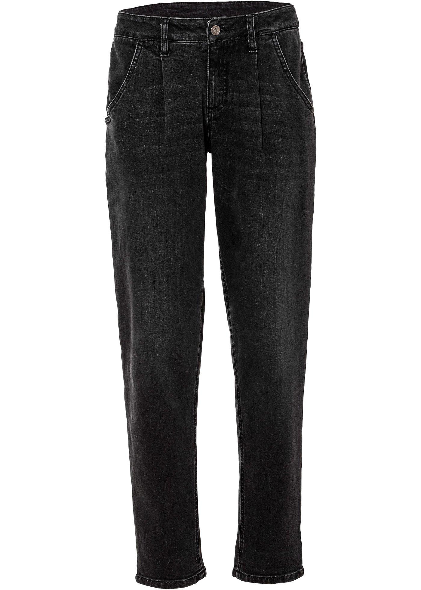 Jeans barrel elasticizzati, vita media