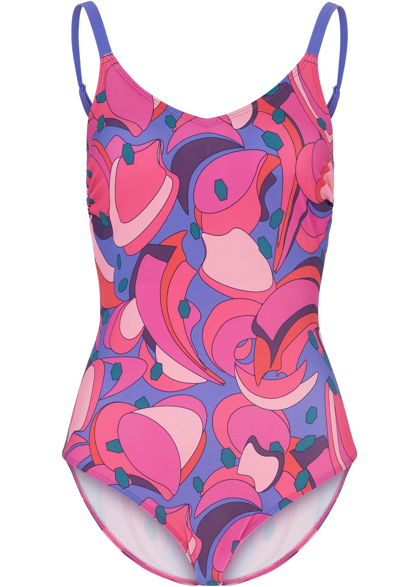 Costume intero moderno con fantasia elaborata Viola / fucsia floreale