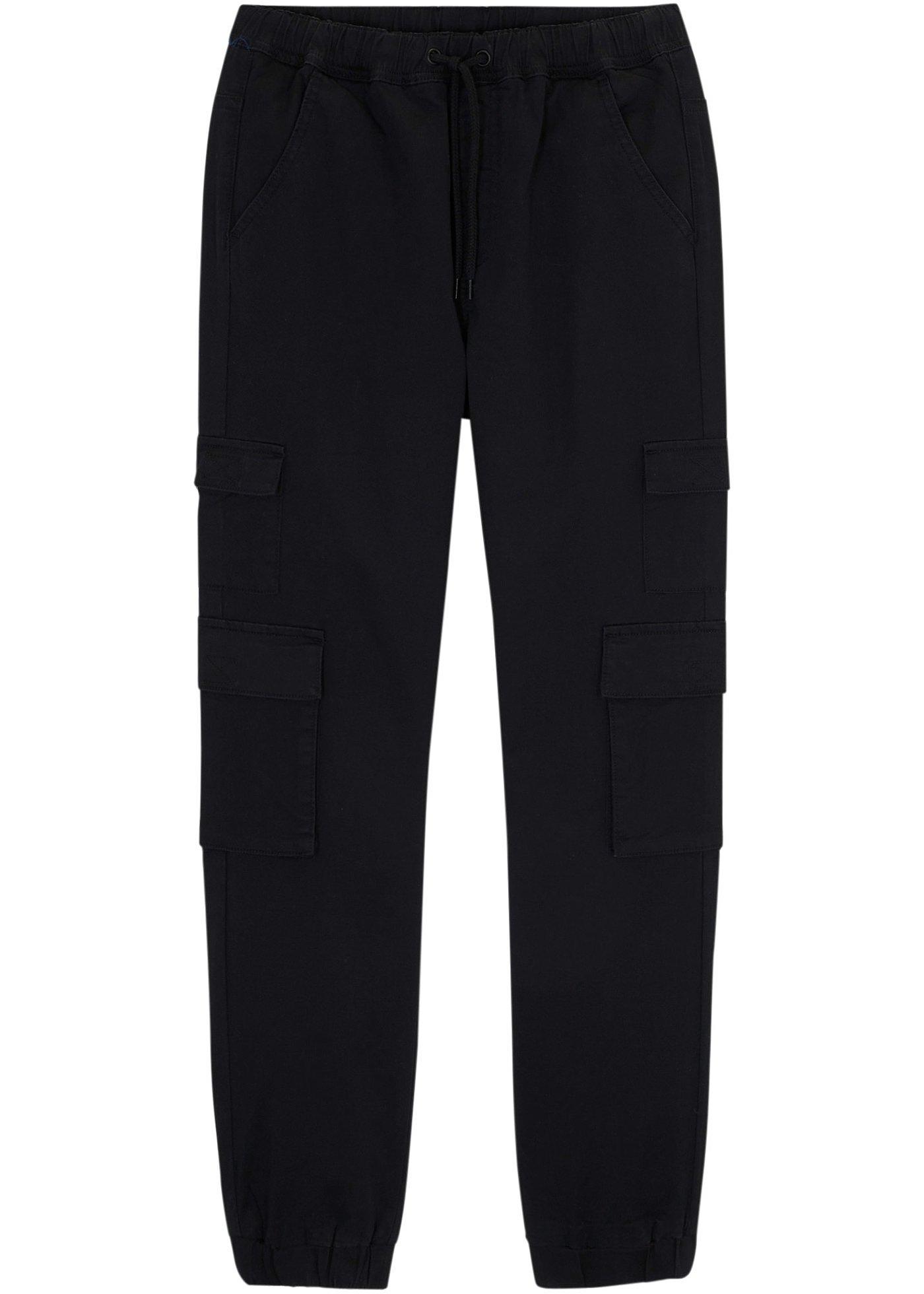 Pantaloni cargo elasticizzati con elastico in vita, regular fit