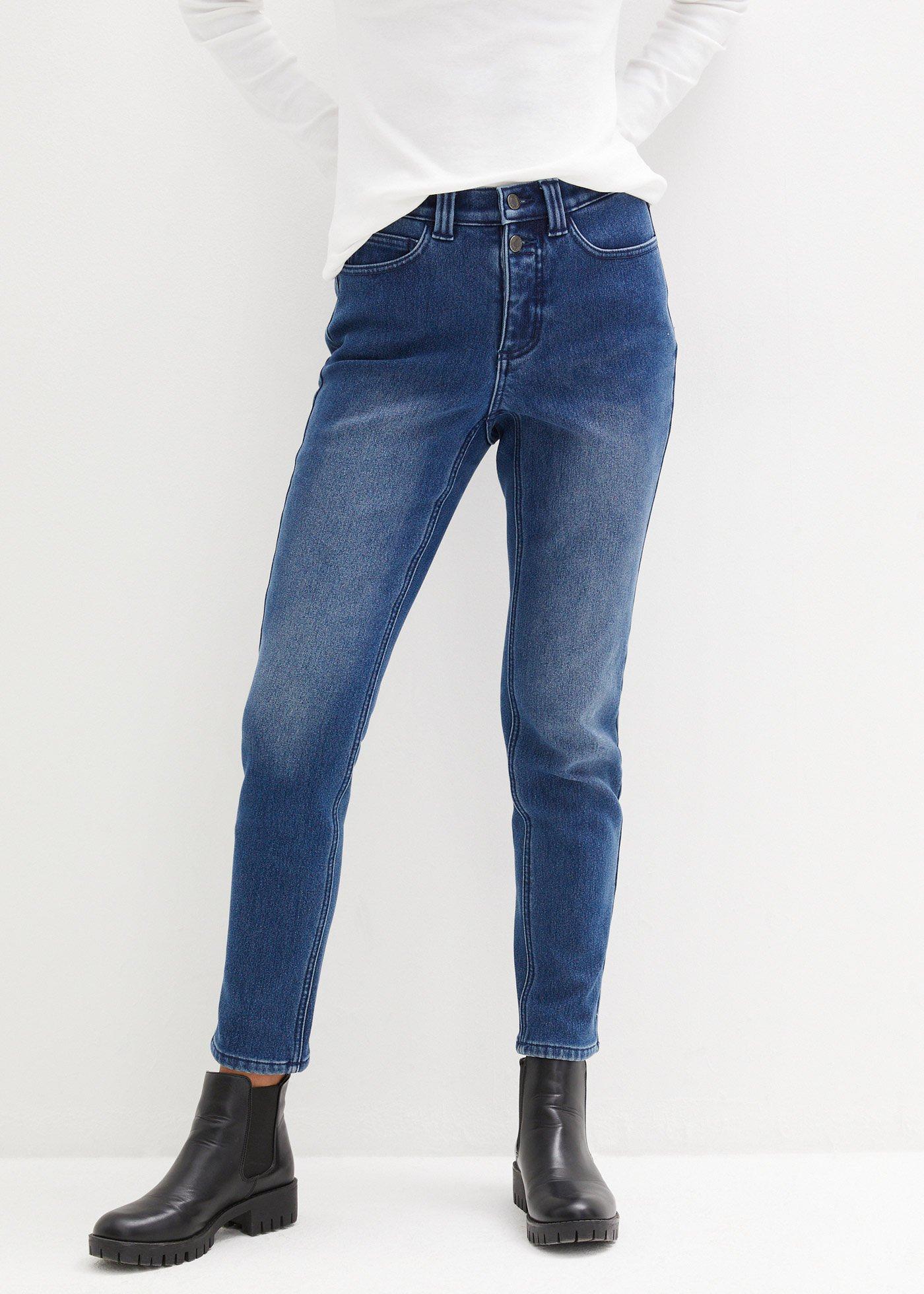 Jeans Boyfriend Termici Morbidissimi - Blu Denim Used, Regular