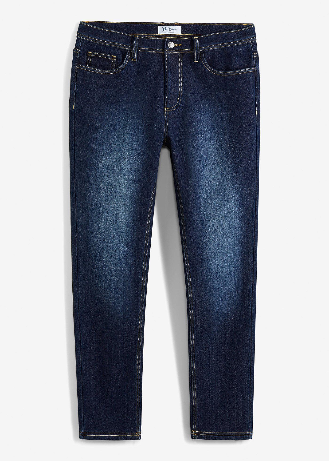 Jeans termici elasticizzati con interno caldo regular fit, straight