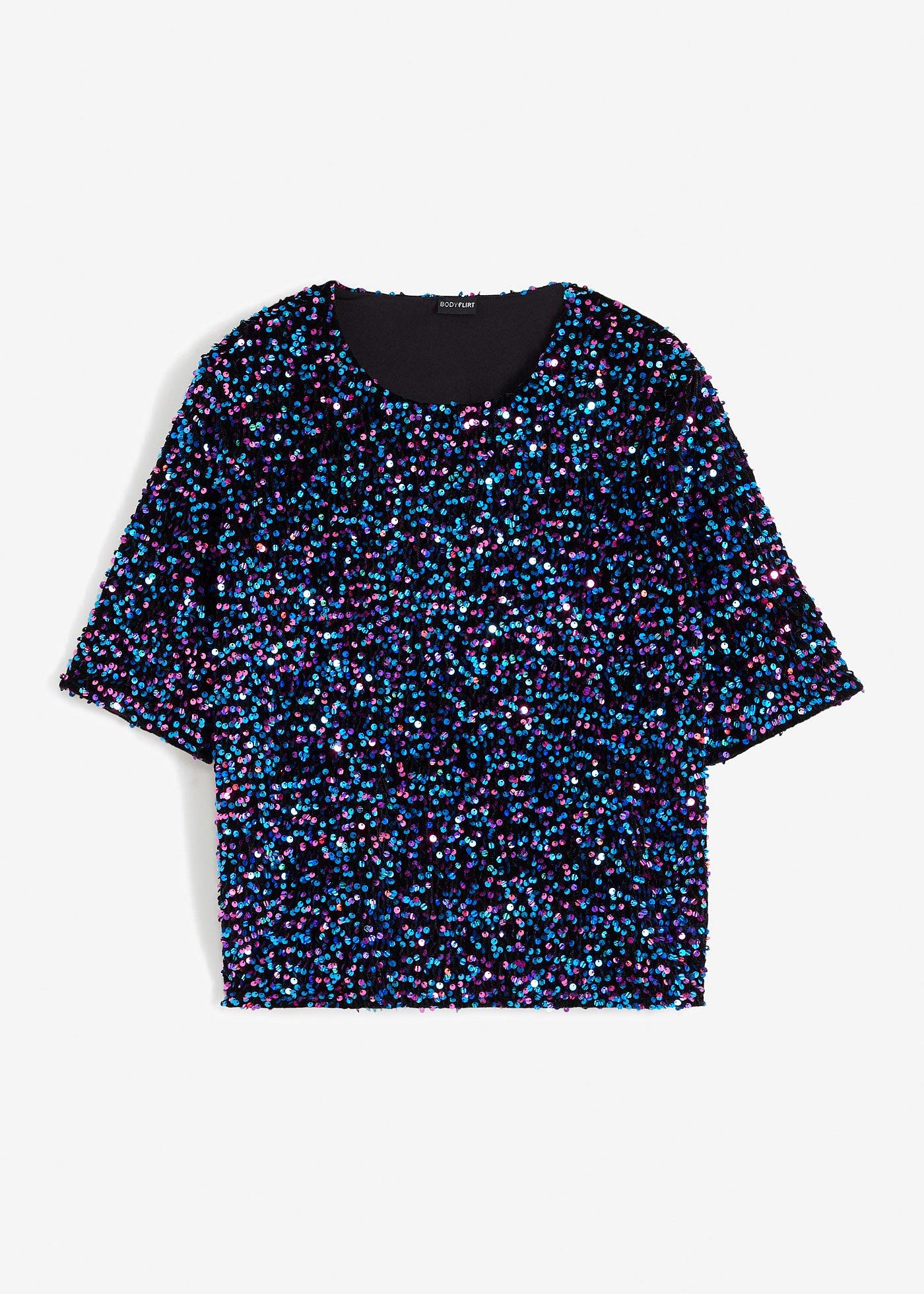 Marsupio Donna Con Paillettes A Sirena Multicolore | Borsa Vita In Poliestere Con Cerniera | Accessorio Luccicante Per Festa E Tempo Libero