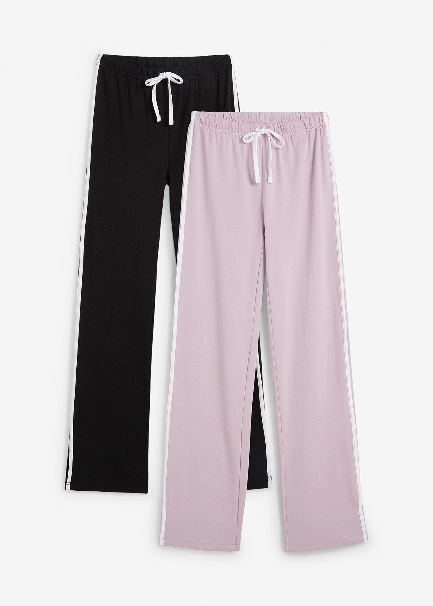 Pantaloni in jersey di cotone elasticizzato (pacco da 2)
