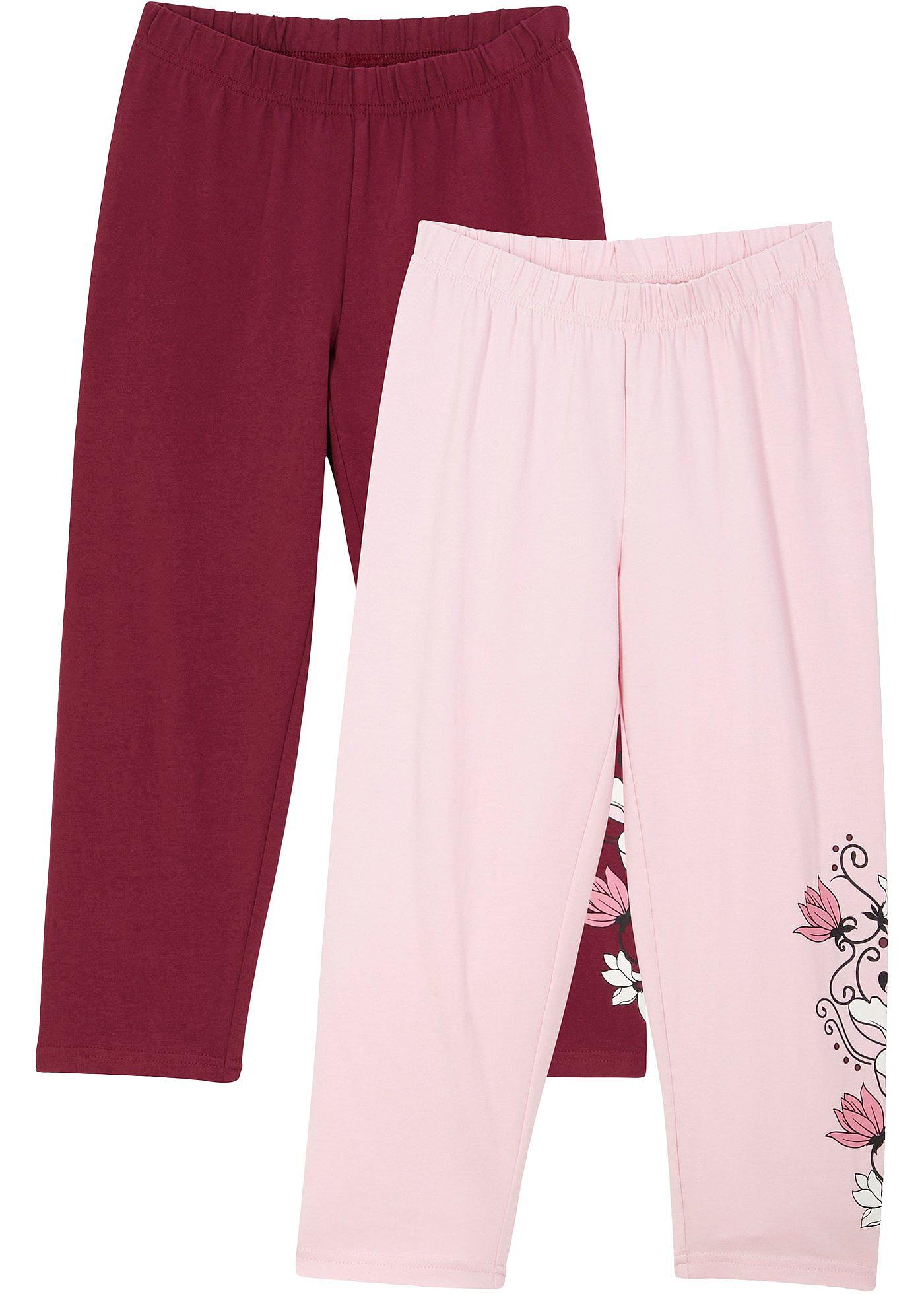 Leggings a pinocchietto con cotone biologico (pacco 2)