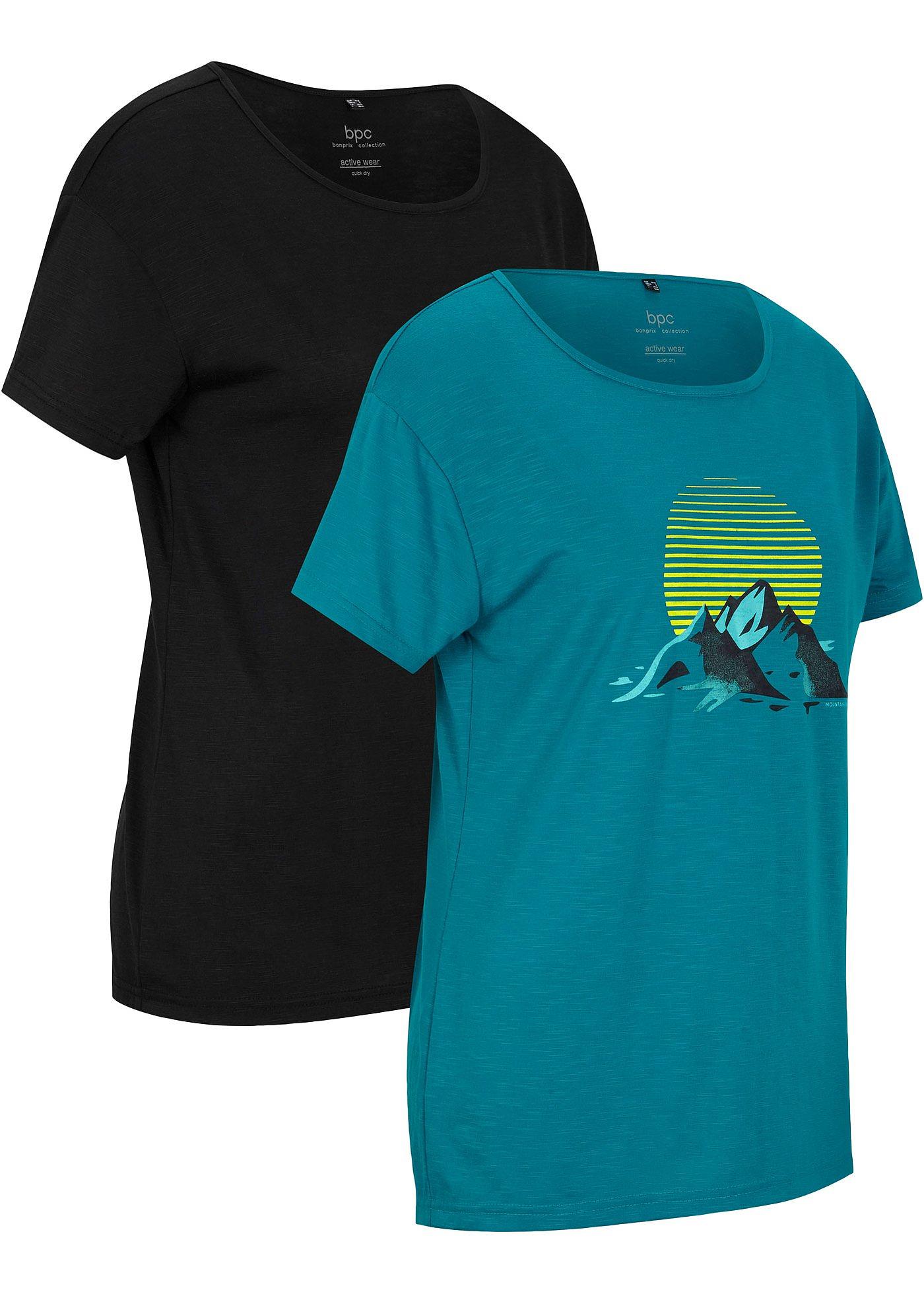 T-shirt per sport ad asciugatura rapida (pacco da 2)
