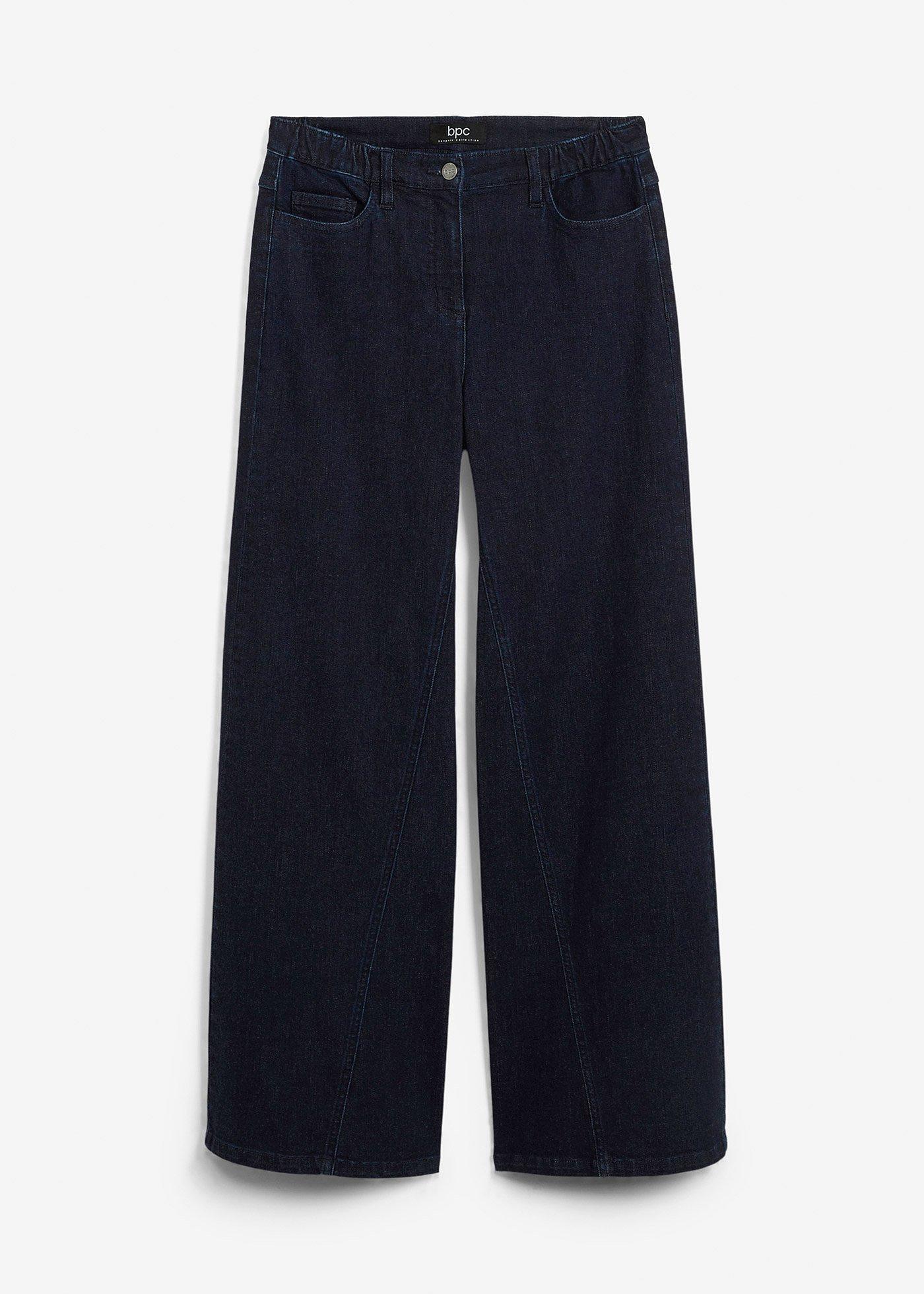 Jeans wide leg con cinta comoda, vita alta