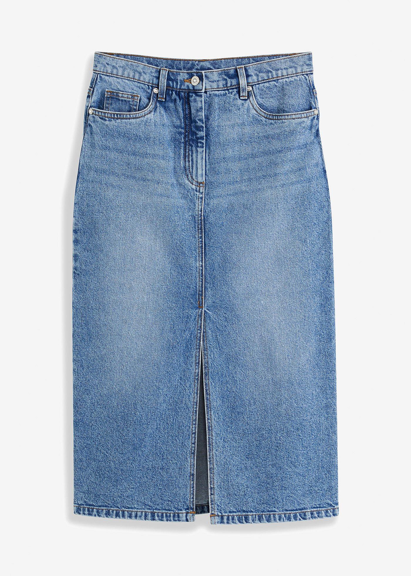 Gonna di jeans con spacco