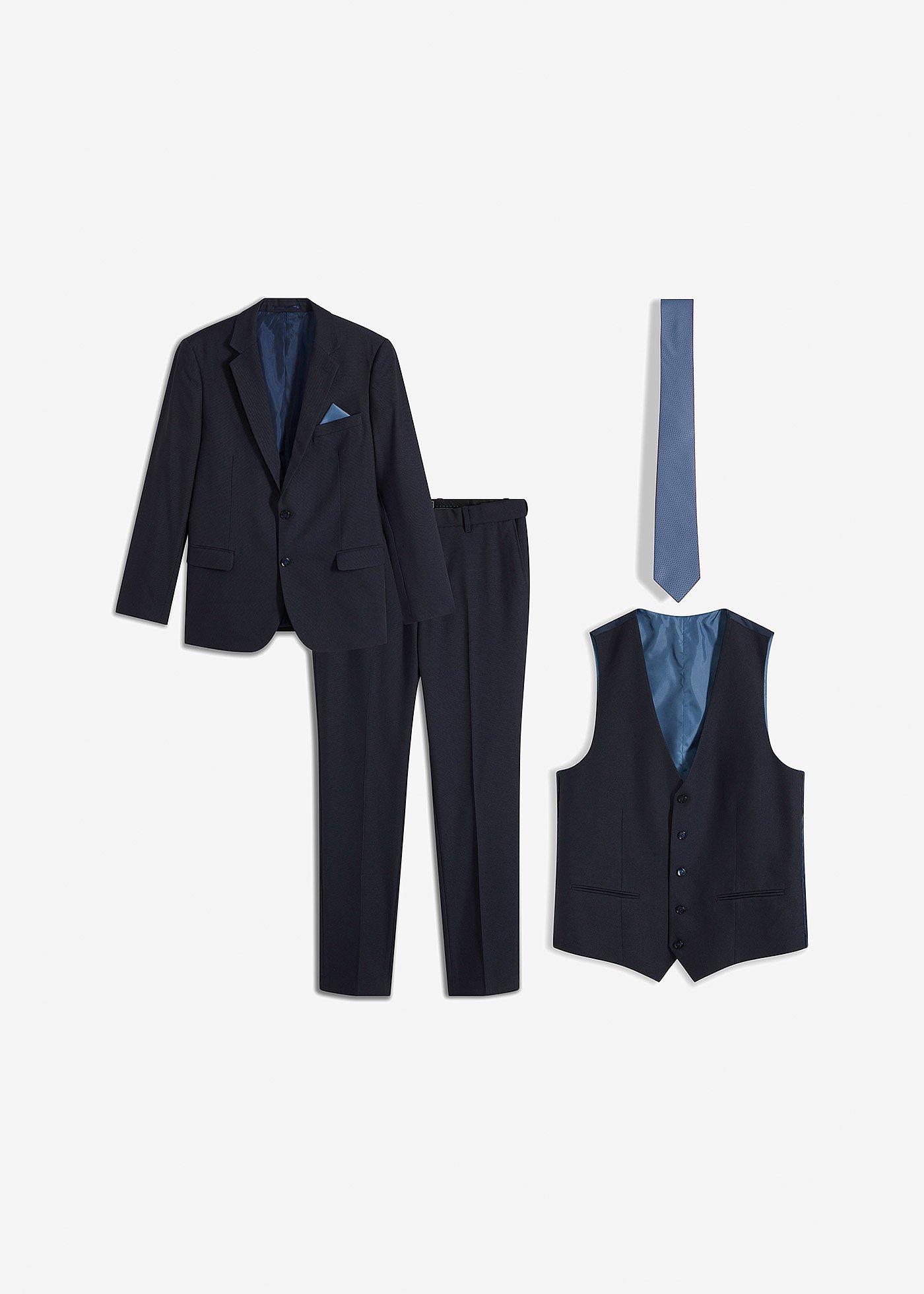 Completo a giacca con gilet e cravatta, slim fit (4 pezzi)