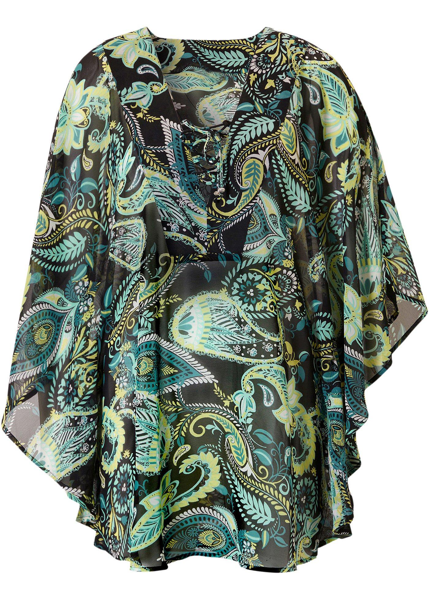 Tunica da spiaggia in chiffon leggero