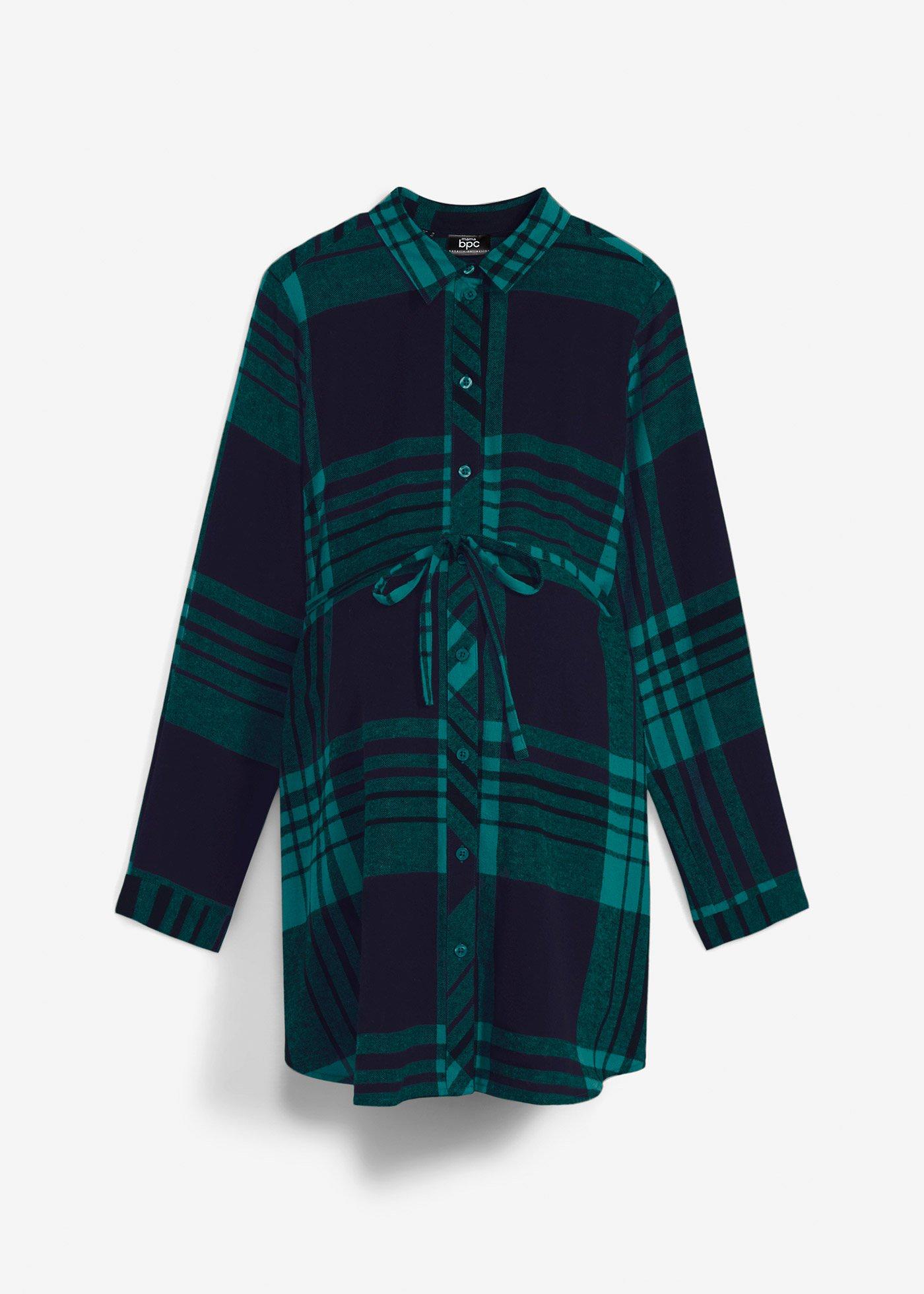 Camicia lunga prémaman / da allattamento in flanella