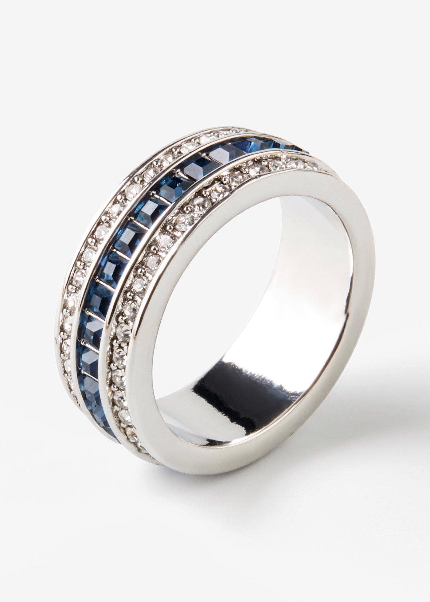 Anello con cristalli in vetro