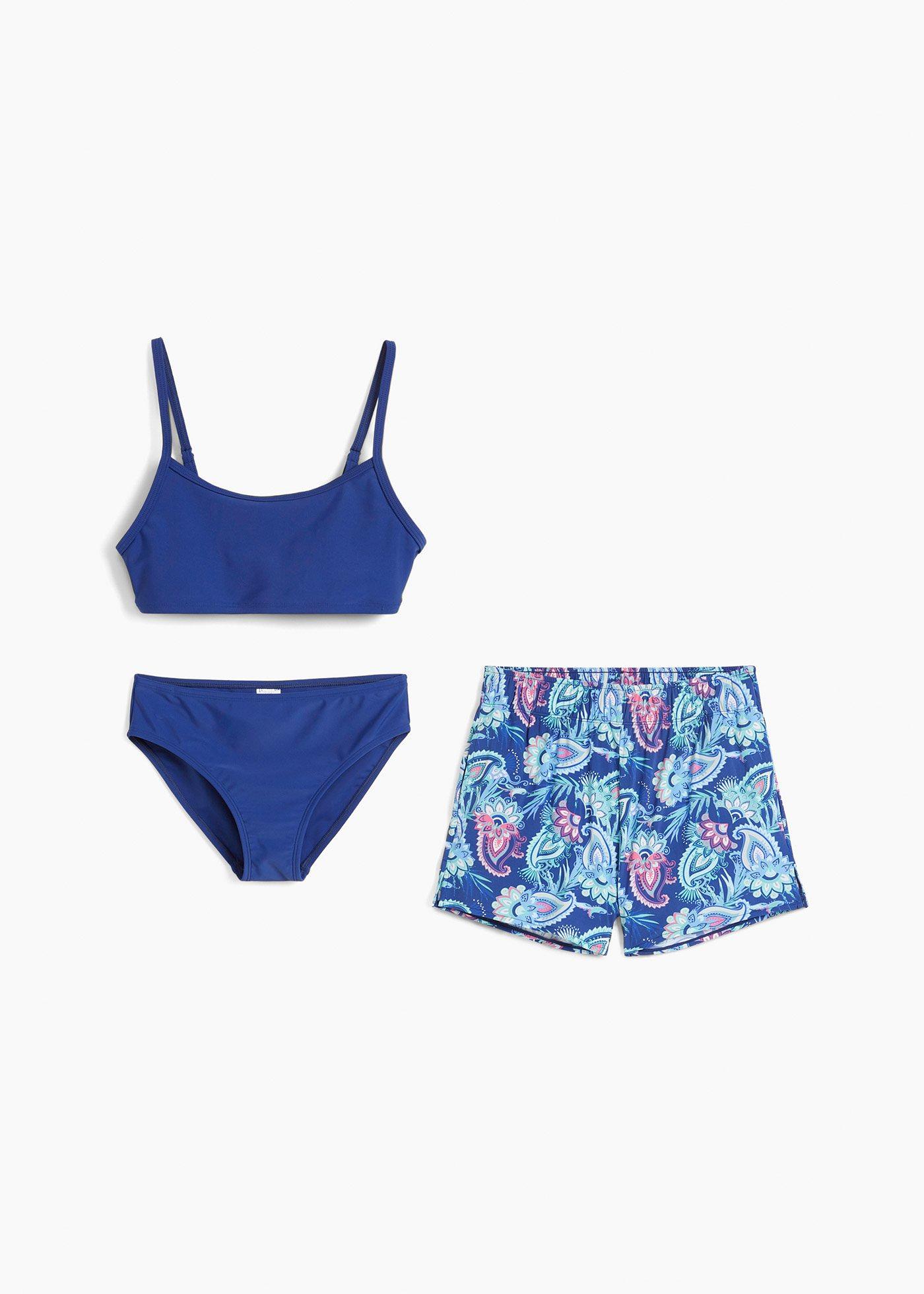 Bikini e pantaloncini (set 3 pezzi)