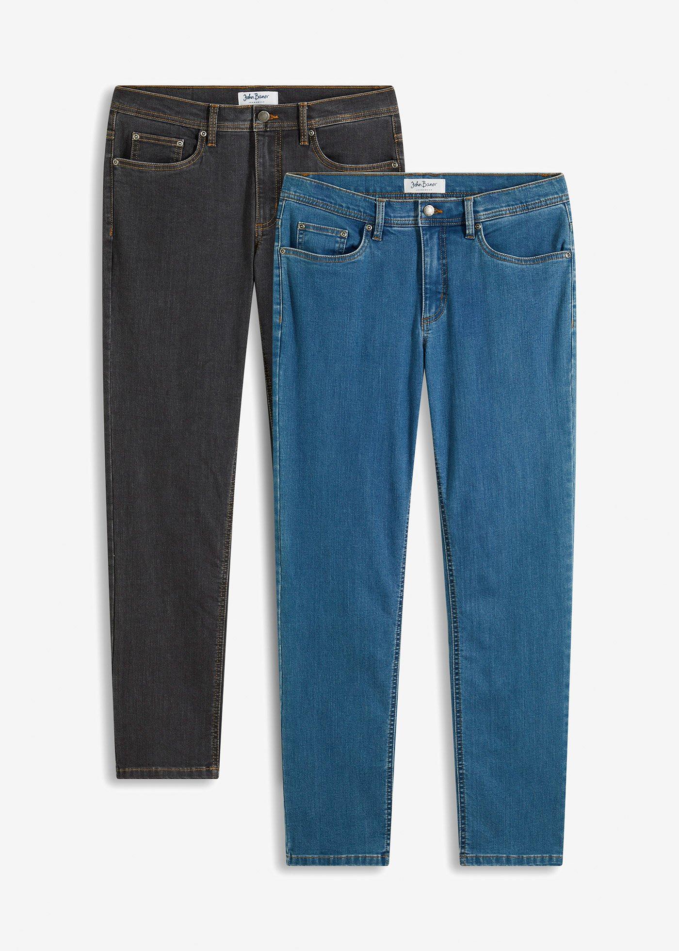 Jeans elasticizzati straight, regular fit (pacco da 2)