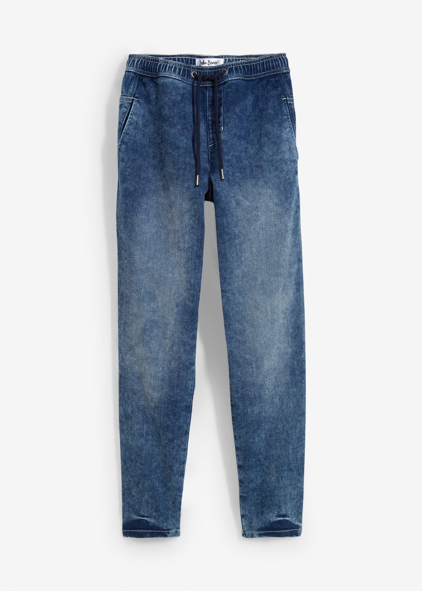 Jeans boyfriend termici, vita media